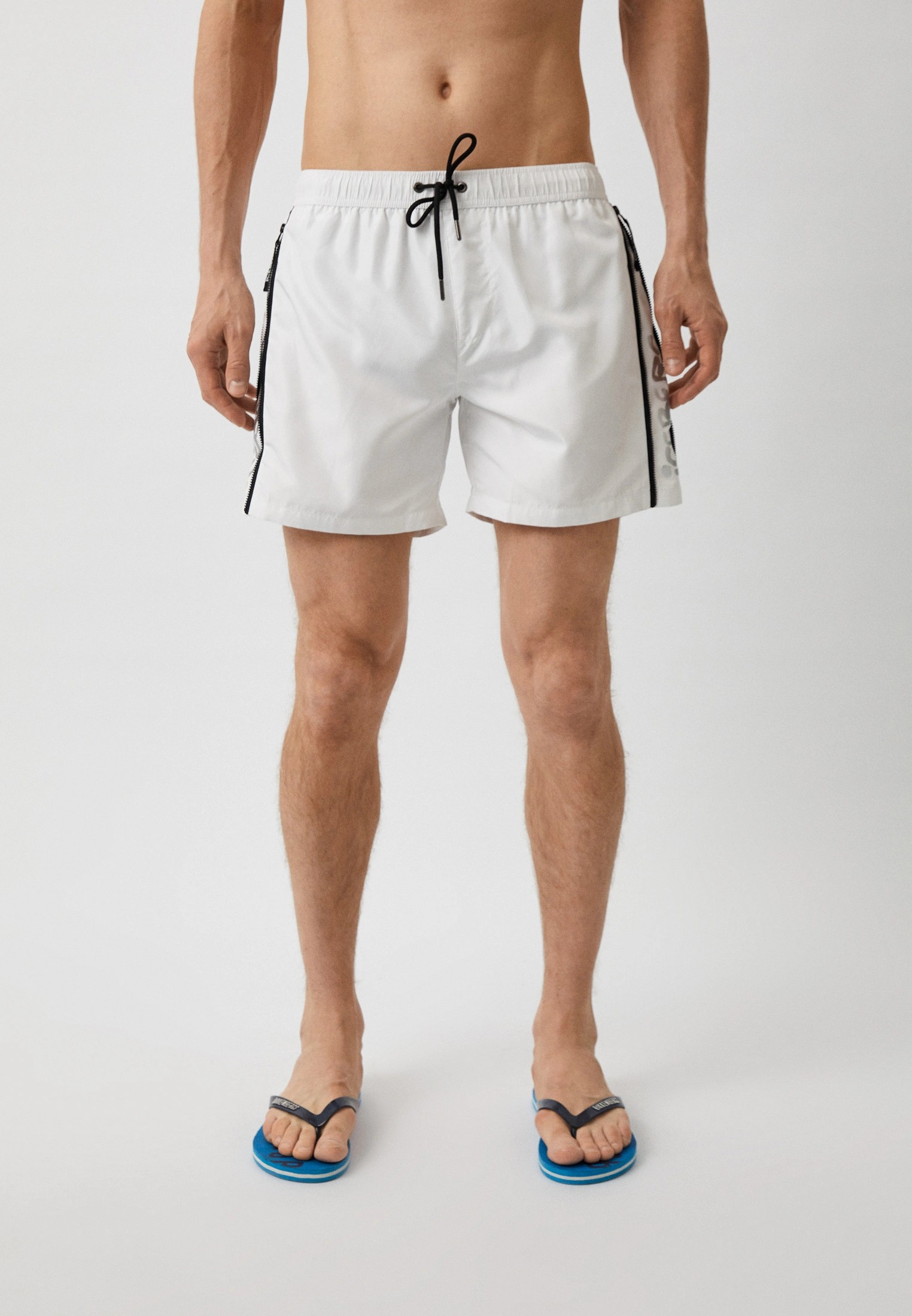 Men's Side-Zip Swim Trunk - Beyaz