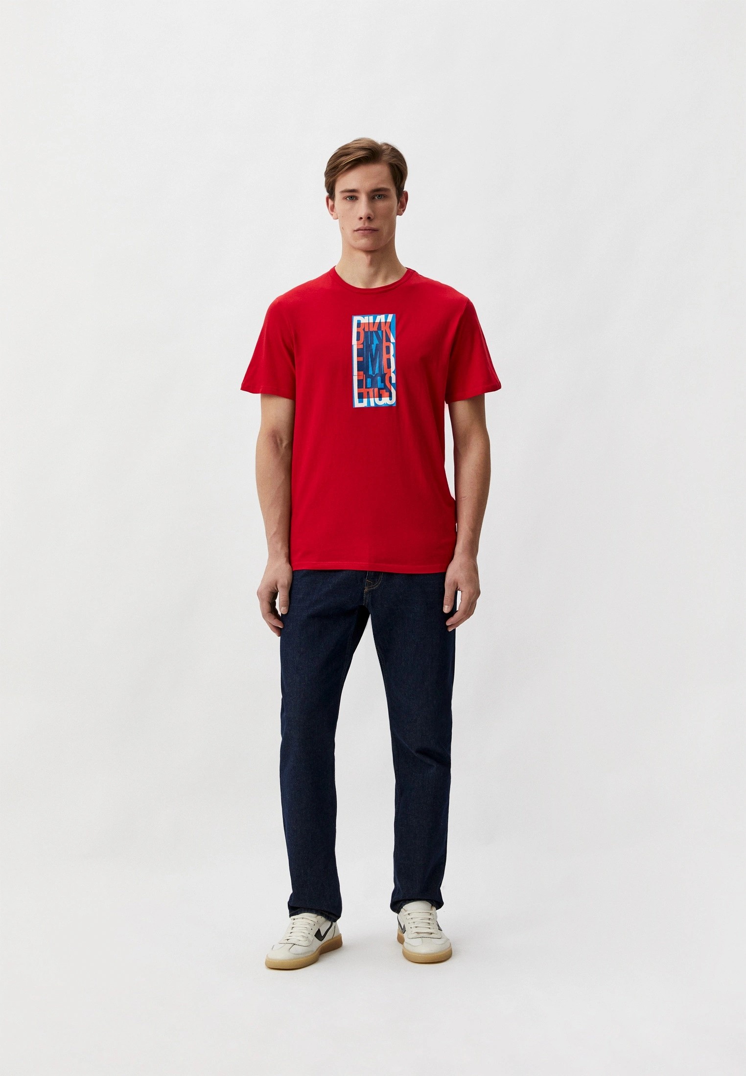 Men's Logo-Printed Shirt - Kırmızı