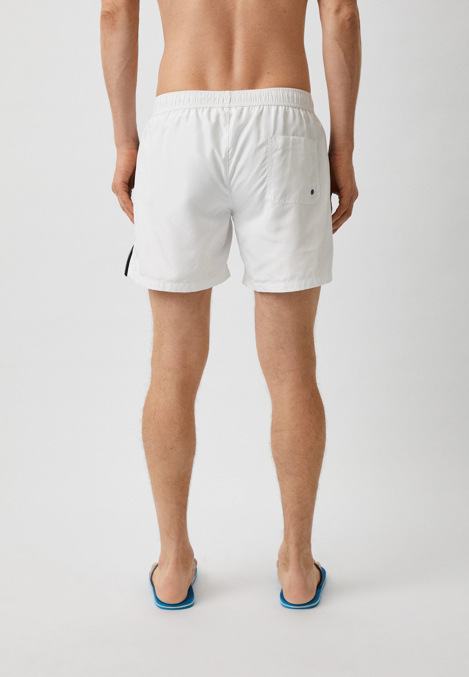 Men's Side-Zip Swim Trunk - Beyaz