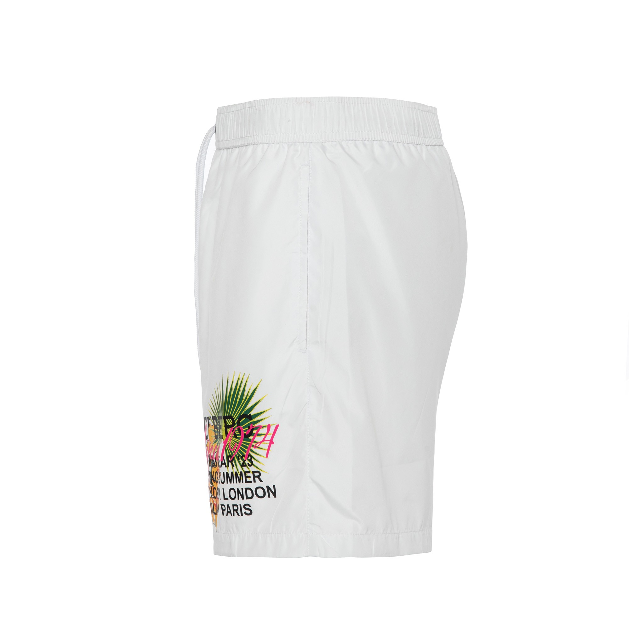 Floral Logo Swim Trunks - Beyaz