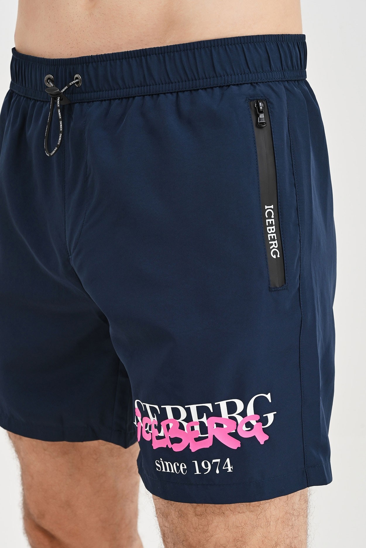 Swim Trunks With Neon Logo