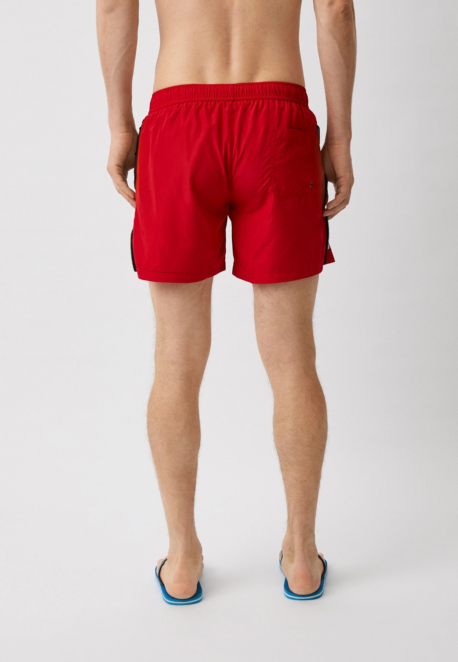 Men's Side-Zip Swim Trunk - Kırmızı