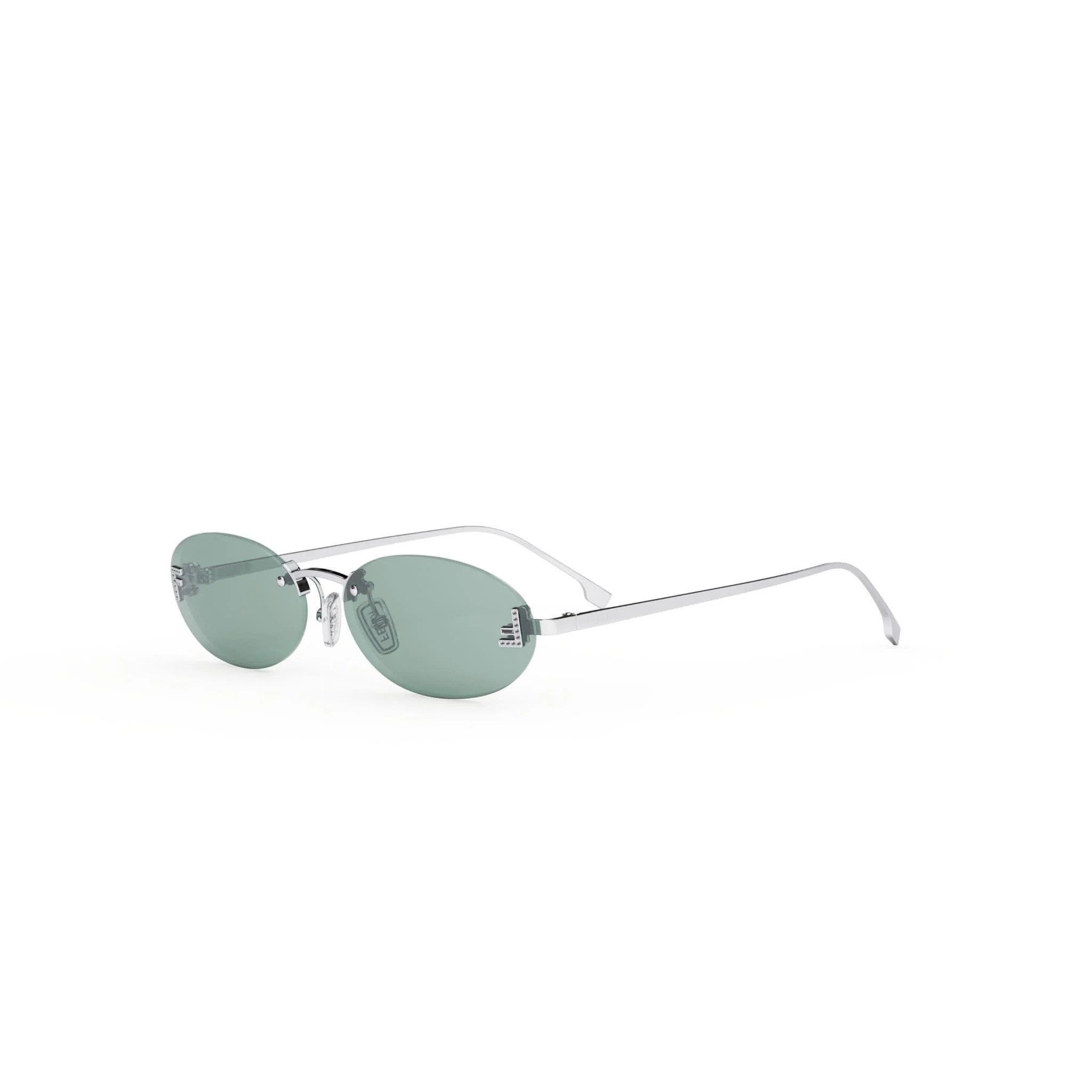 Silver Metal/Green Lenses