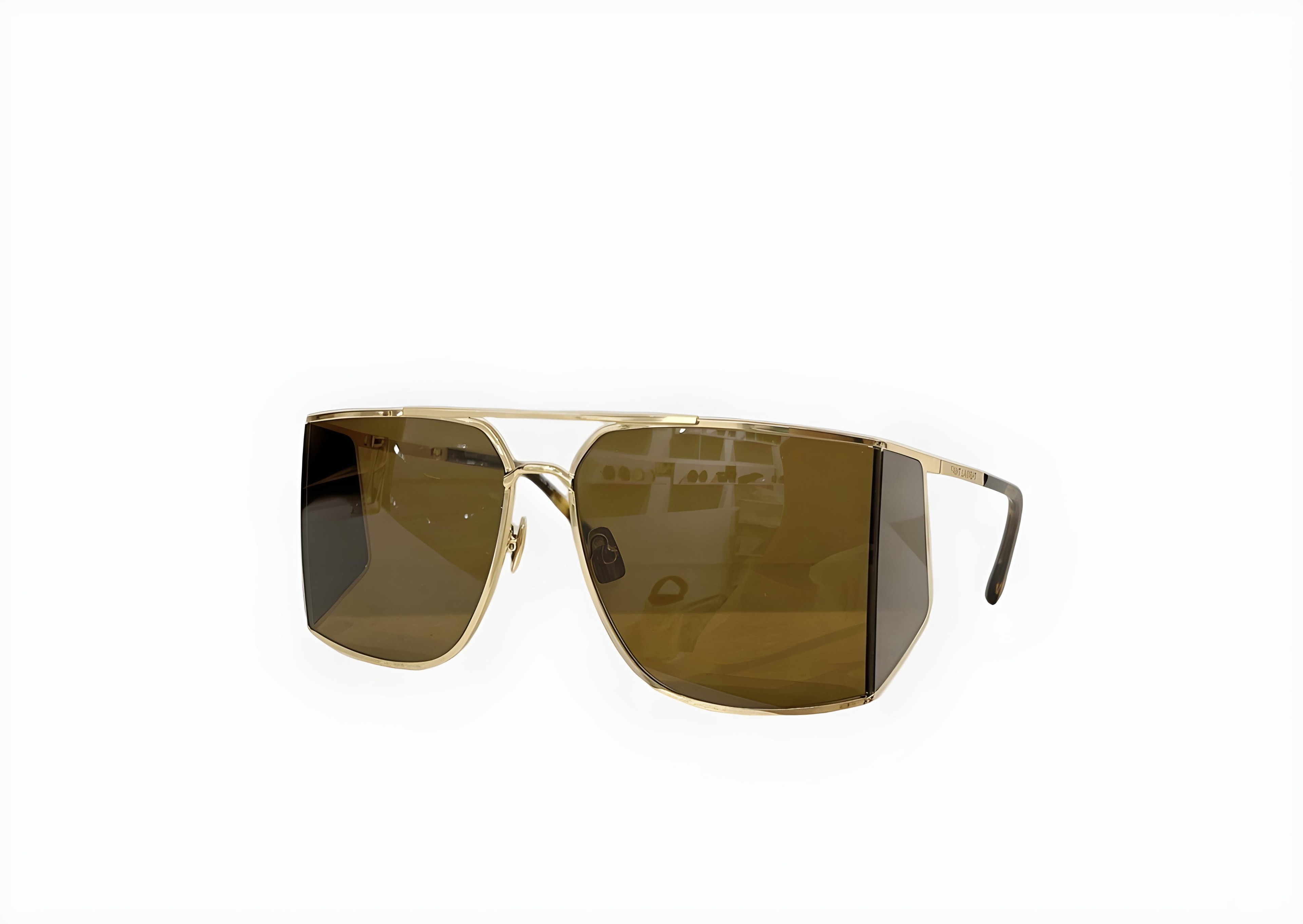Gold Metal/Brown Lenses