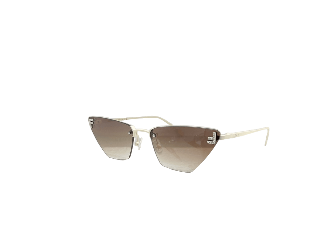 White Metal/Brown Lenses