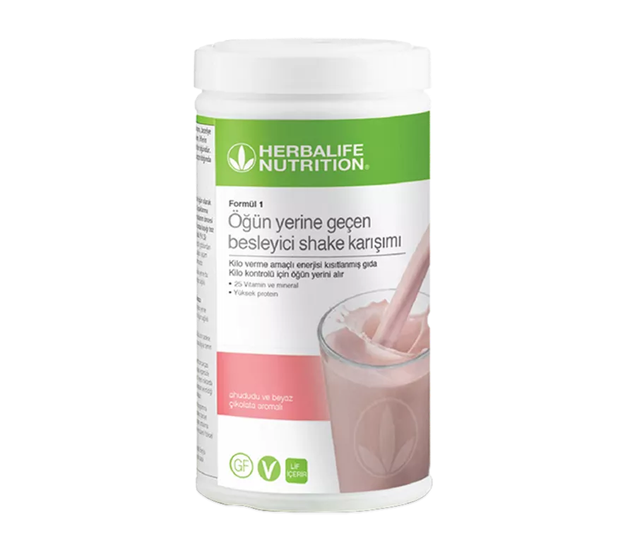 Formül 1 Öğün Yerine Geçen Besleyici Shake Karışımı - Ahududu ve Beyaz Çikolatalı