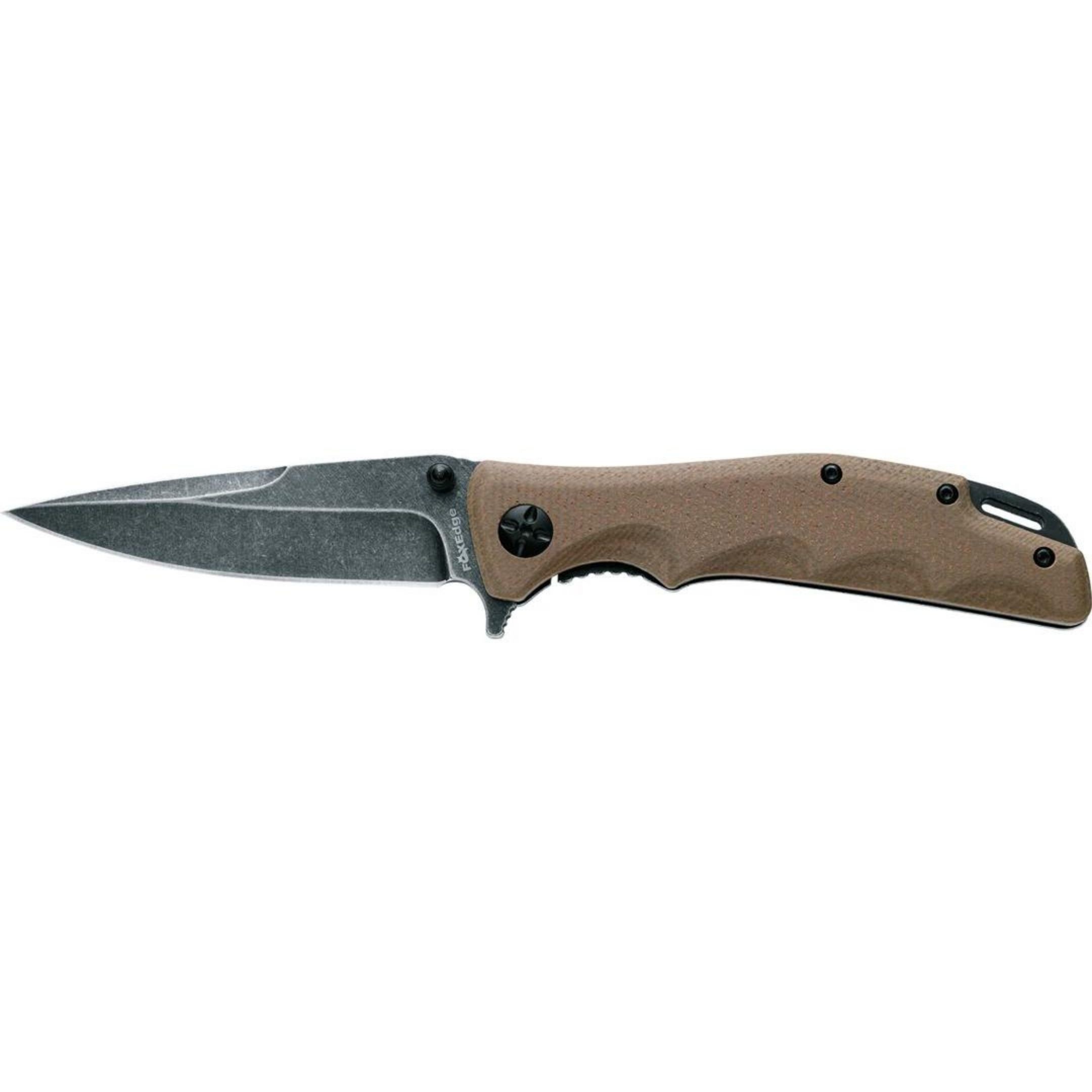 Fox Edge Mandatory Black Blade Tan G10 Çakı