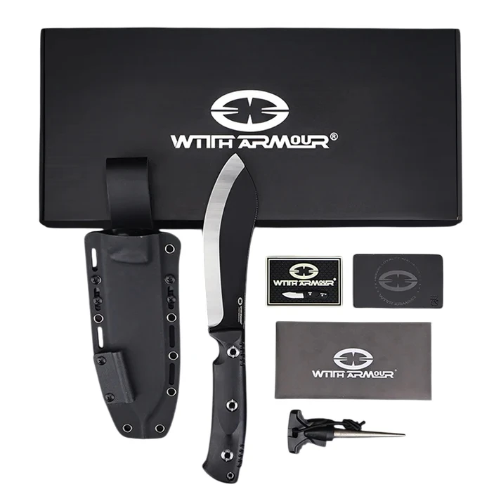 WithArmour® Professional BigMuk Black Micarta Wide Scandi Bıçak