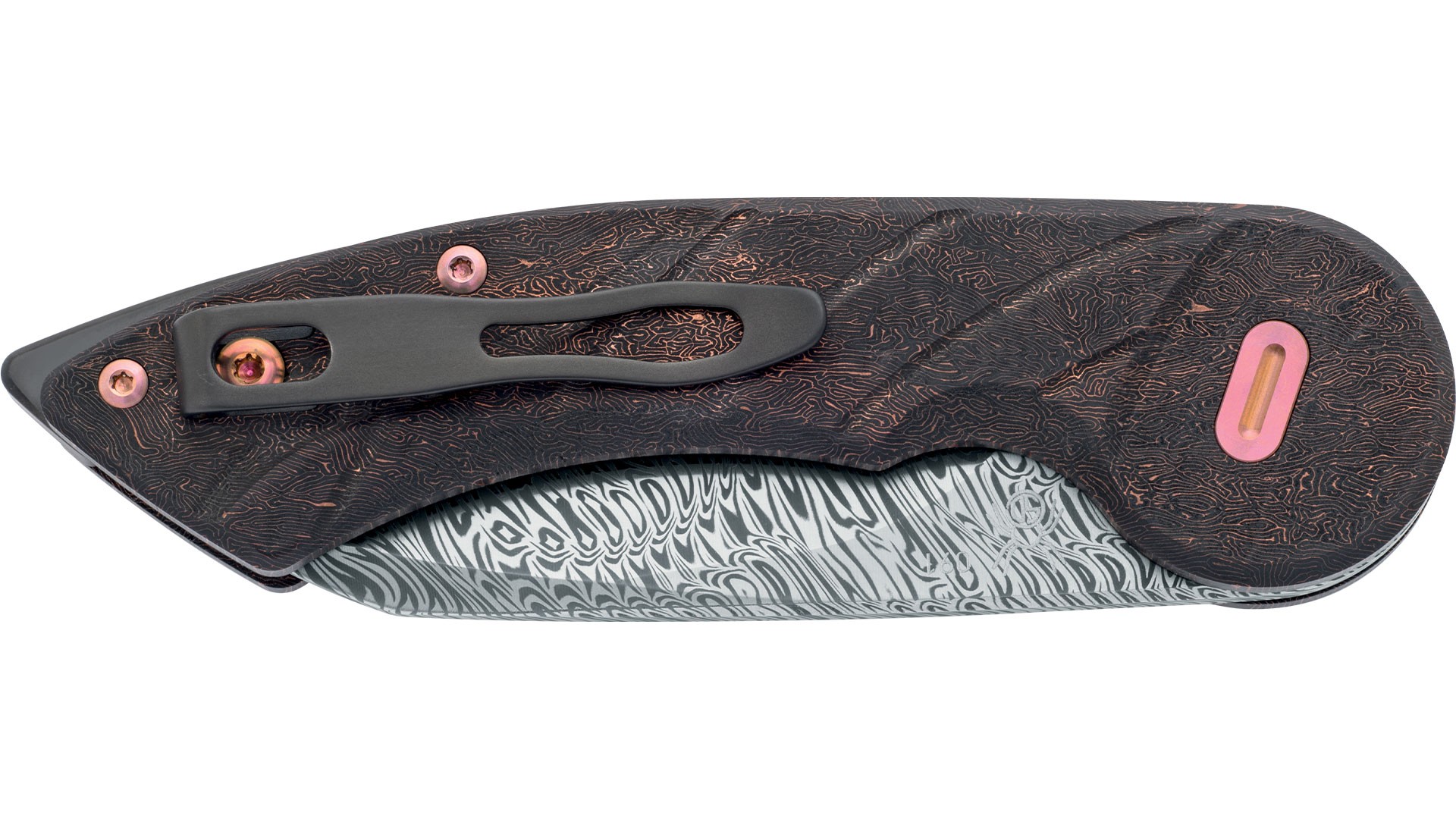 Fox Knives Radius Damascus Space Coral Fat Carbon Çakı