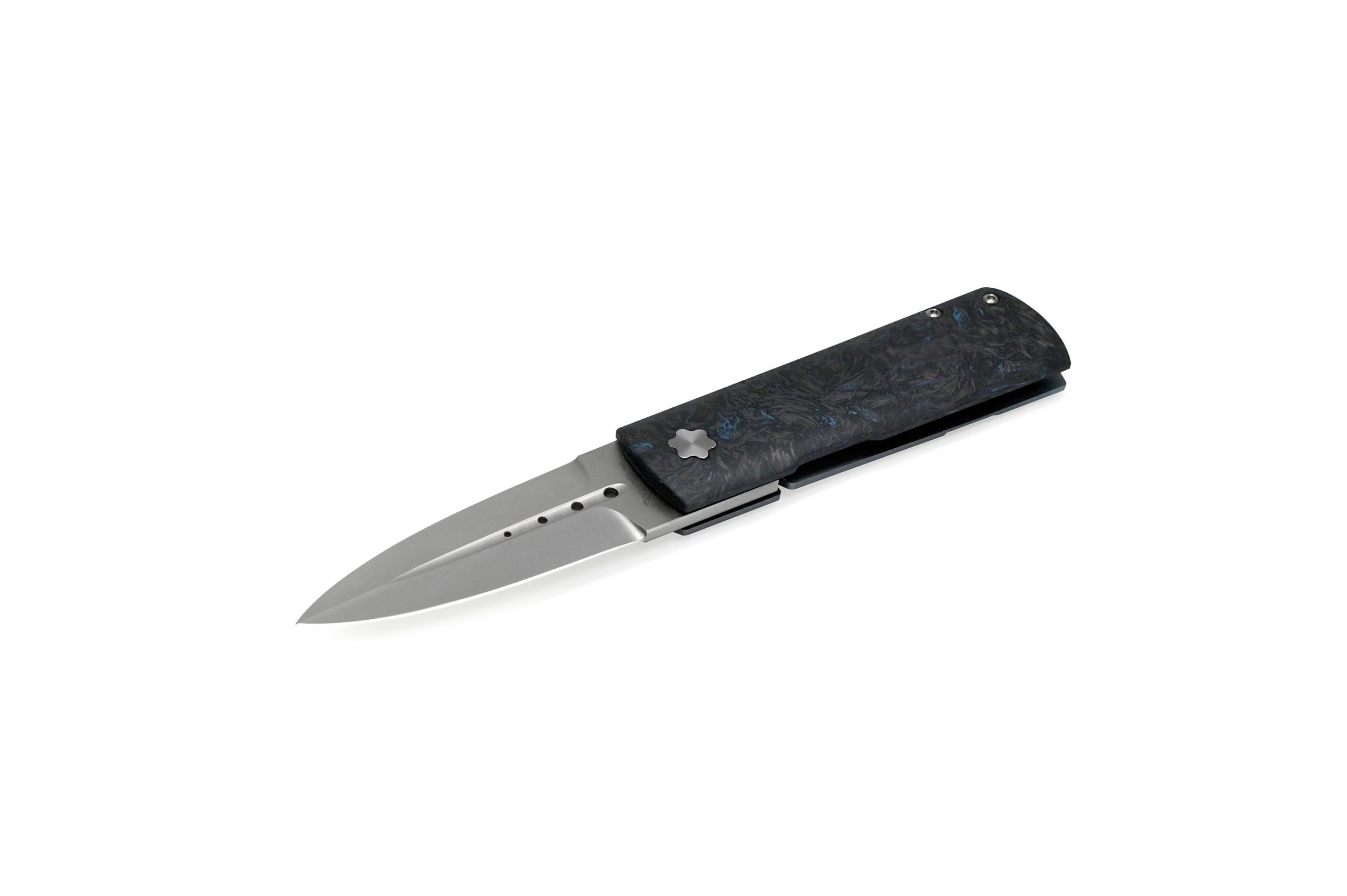 Maserin Daga Elmax Blade Blue Fat Carbon Handle Çakı