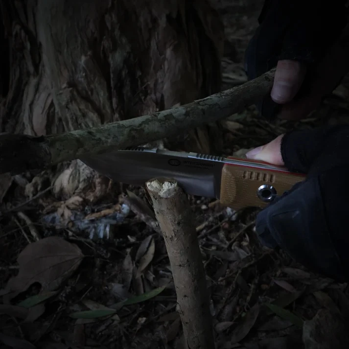 WithArmour® Professional Woodlands Tan Micarta Convex Bıçak