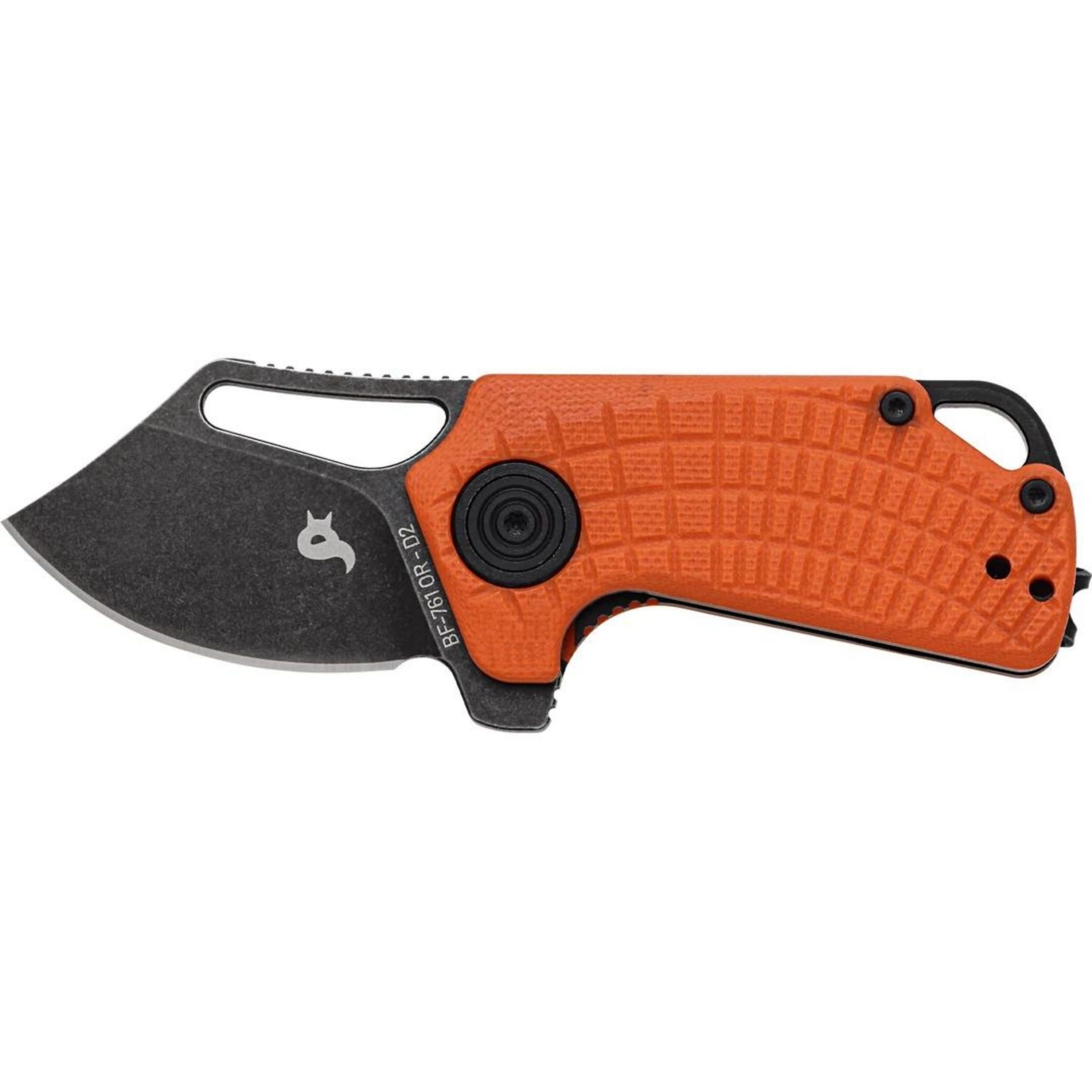 Black Fox Puck Black Stonewash D2 Orange G10 Çakı