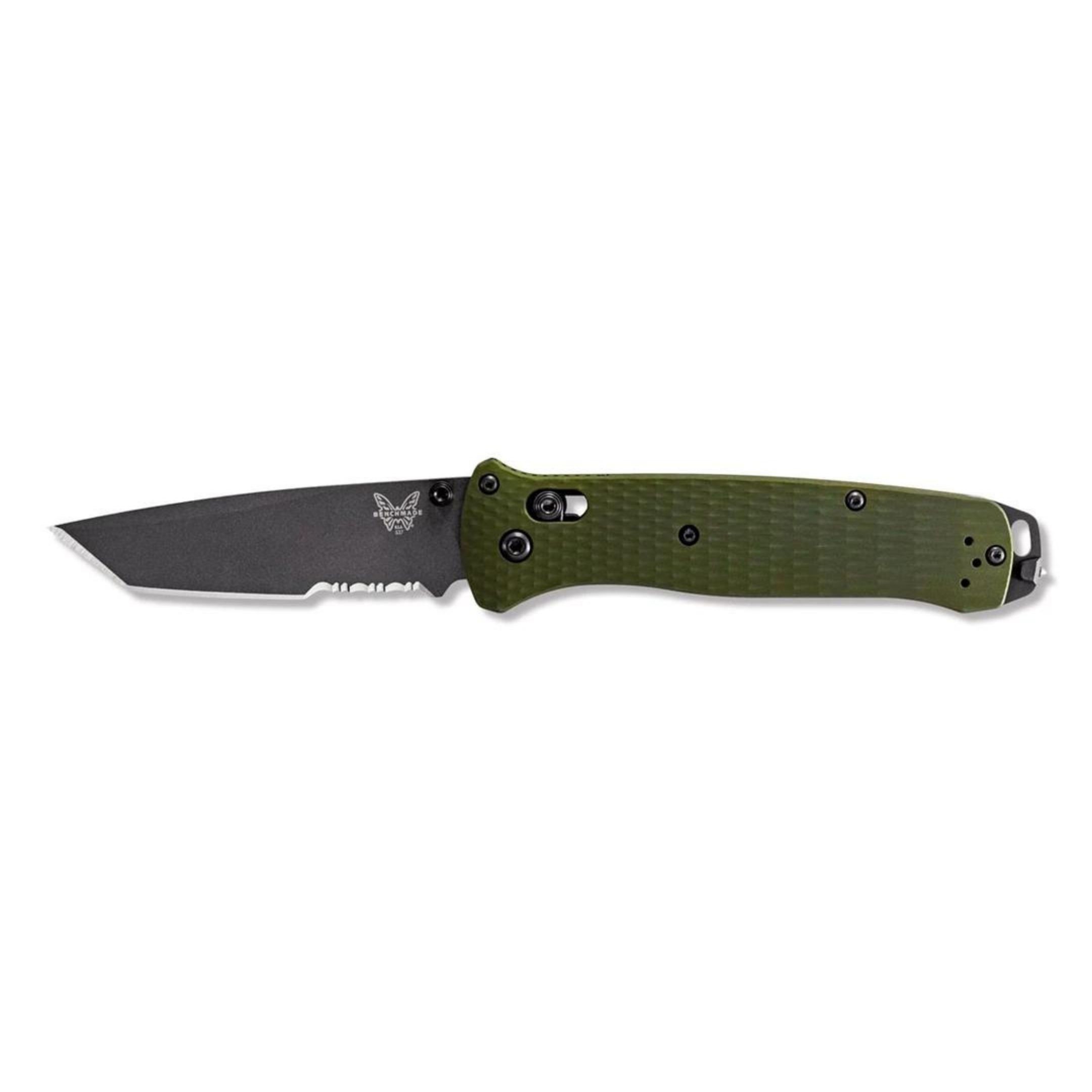 Benchmade Bailout® Woodland Green Aluminium Tanto Serrated Çakı
