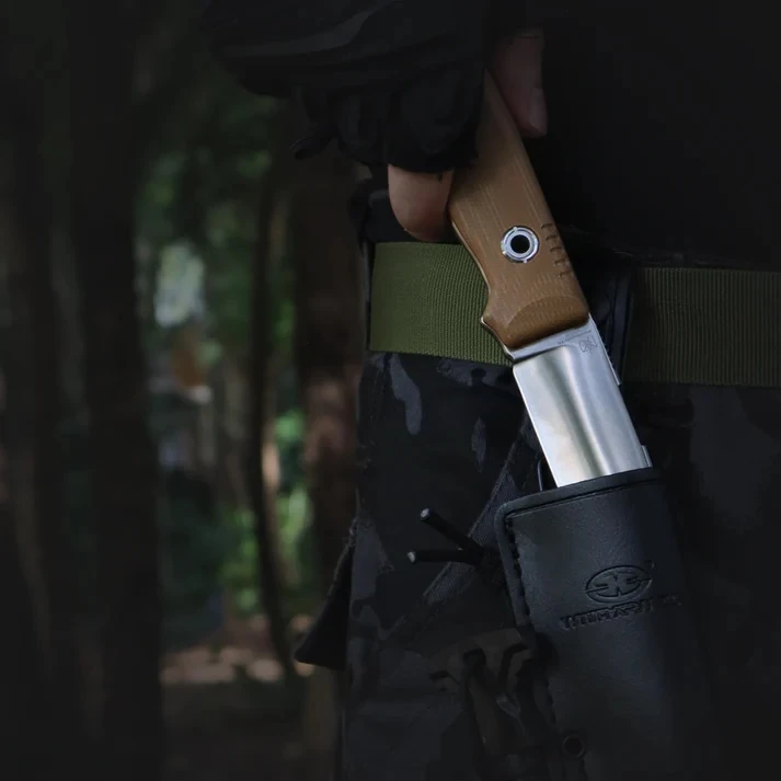 WithArmour® Professional Woodlands Tan Micarta Convex Bıçak