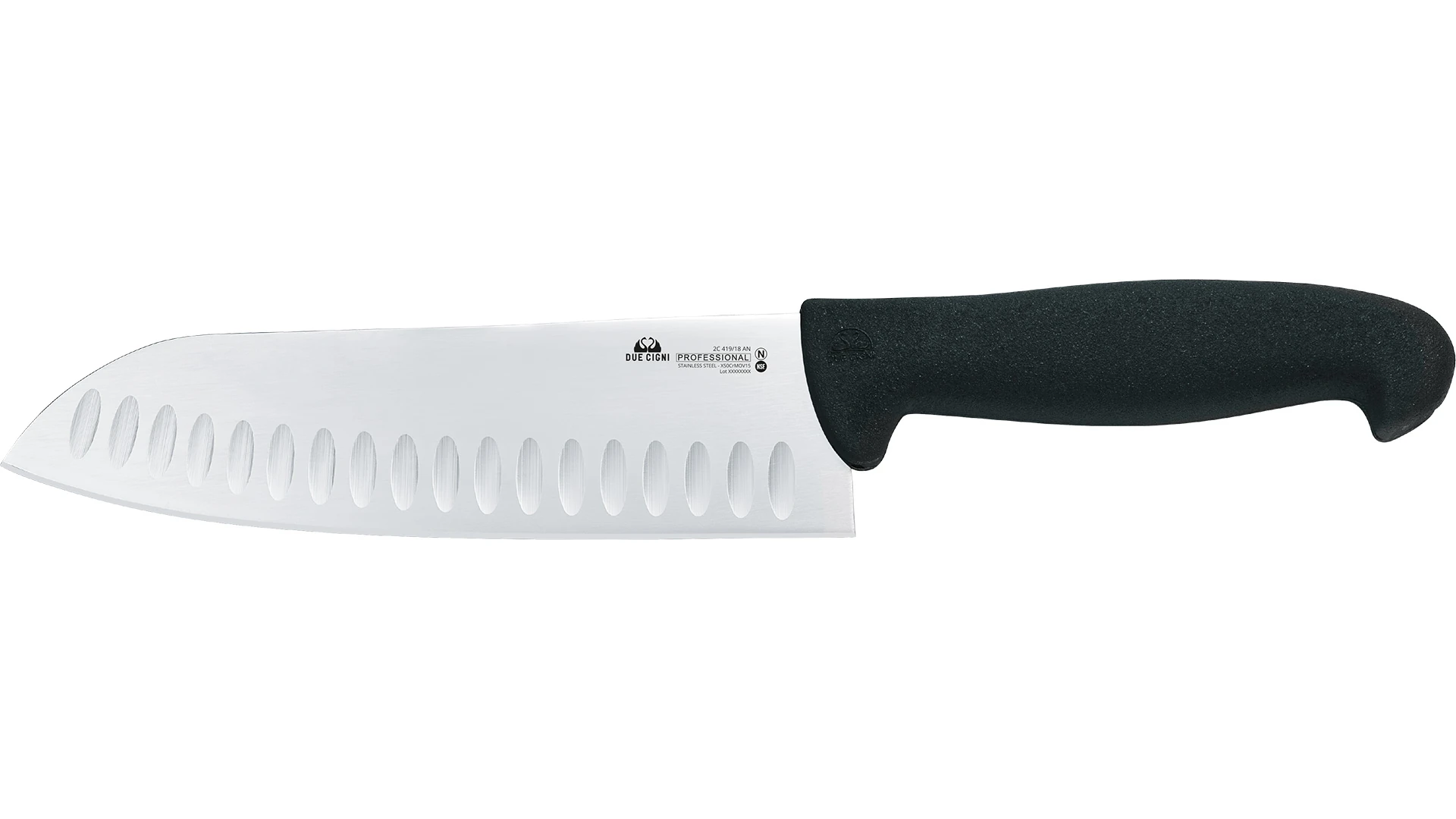 Due Cigni ''Professional'' 18 cm Nitro-B Santoku With Scallops