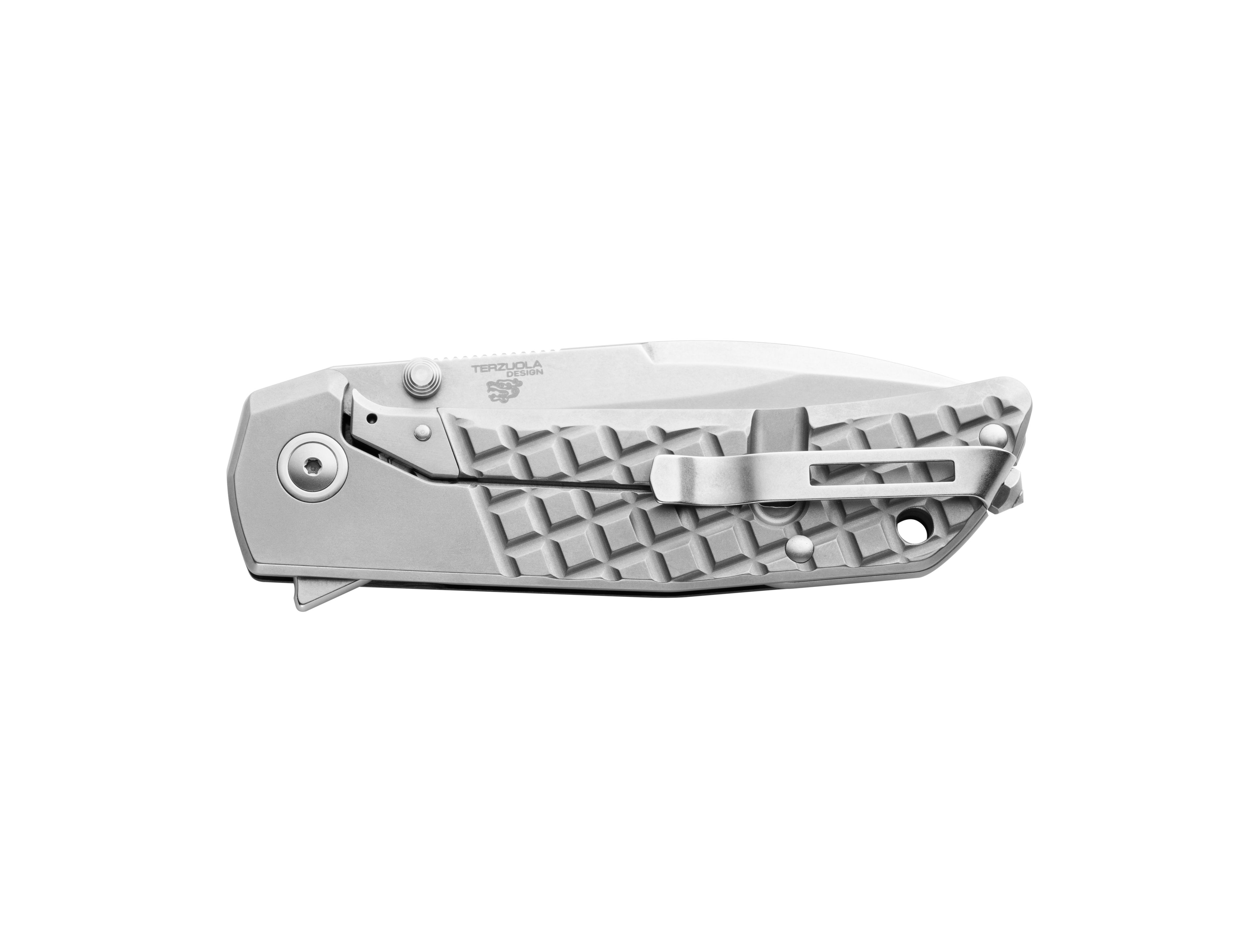 MKM Maximo Titanium Frame and Black Canvas Micarta Handle Çakı