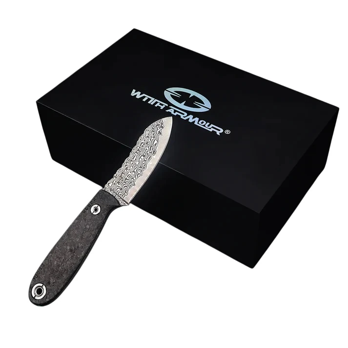 WithArmour® Professional NessMuk² Carbon Fiber Damascus Bıçak