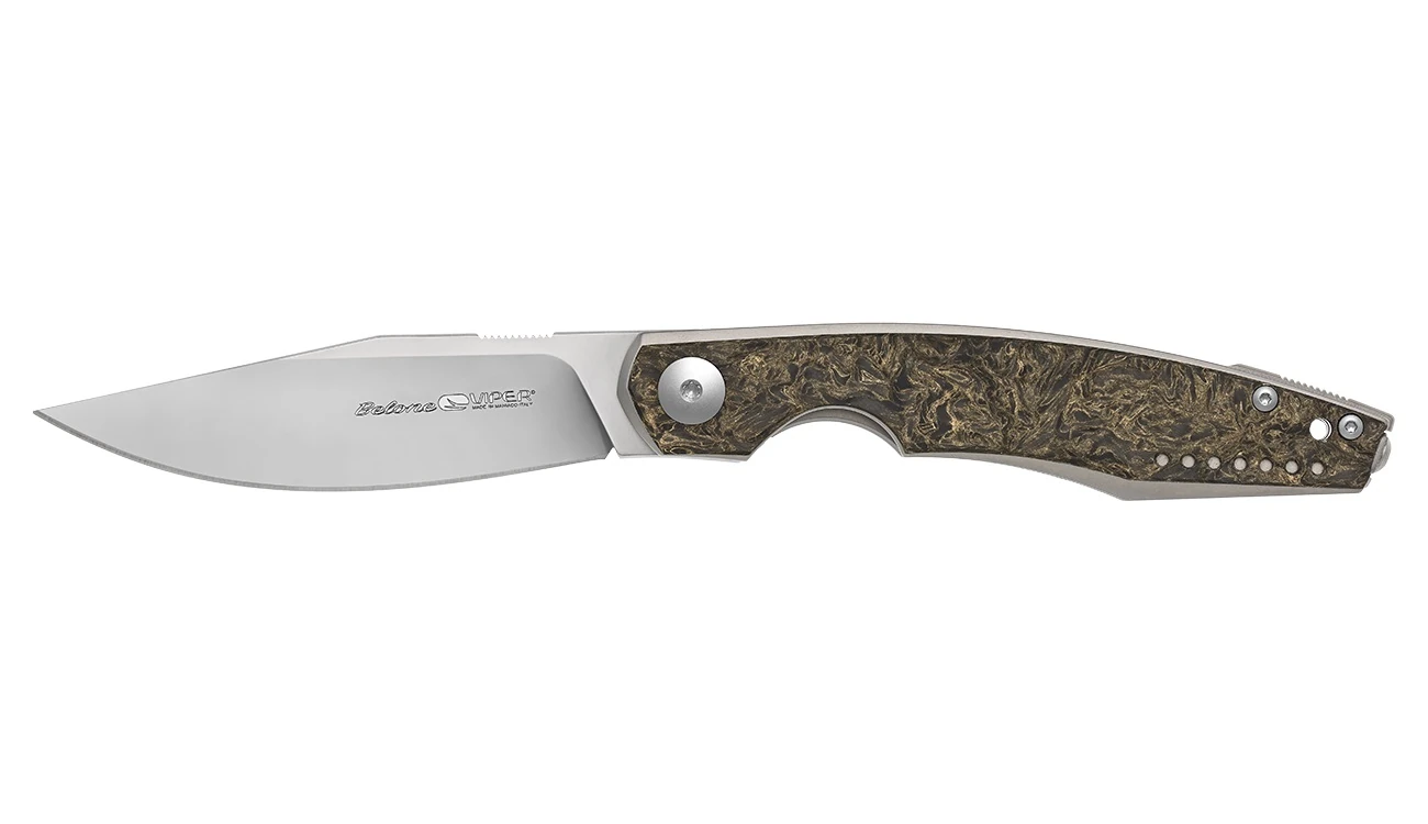 Viper Knives Belone Titanium + Dark Matter Gold FC Satin M390 Çakı