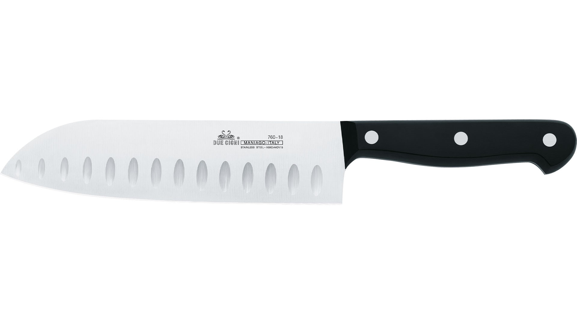 Due Cigni  ''Classica'' 18 cm Santoku With Scallops