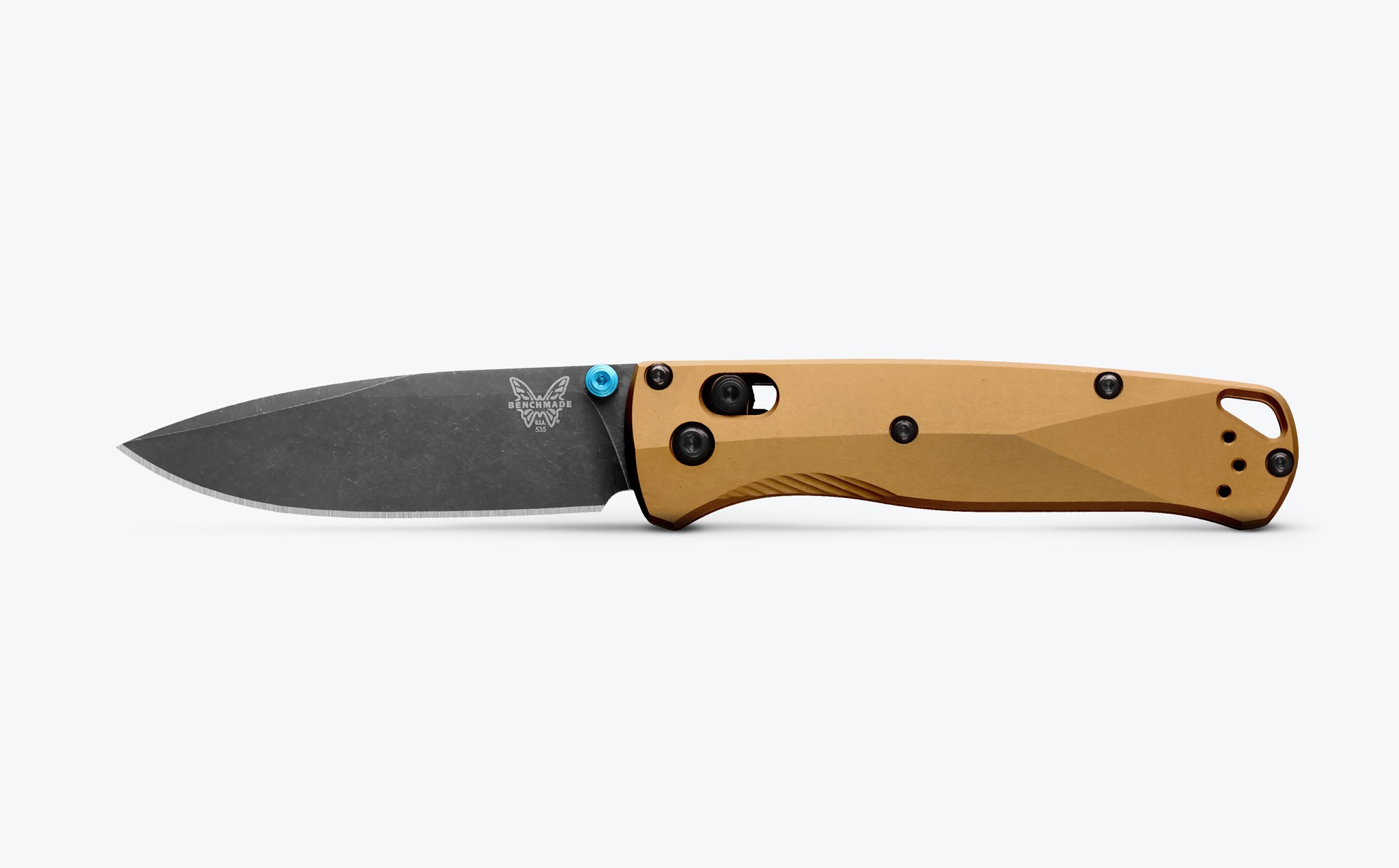 Benchmade Bugout® Burnt Brass Aluminium Battlewash M390 Çakı