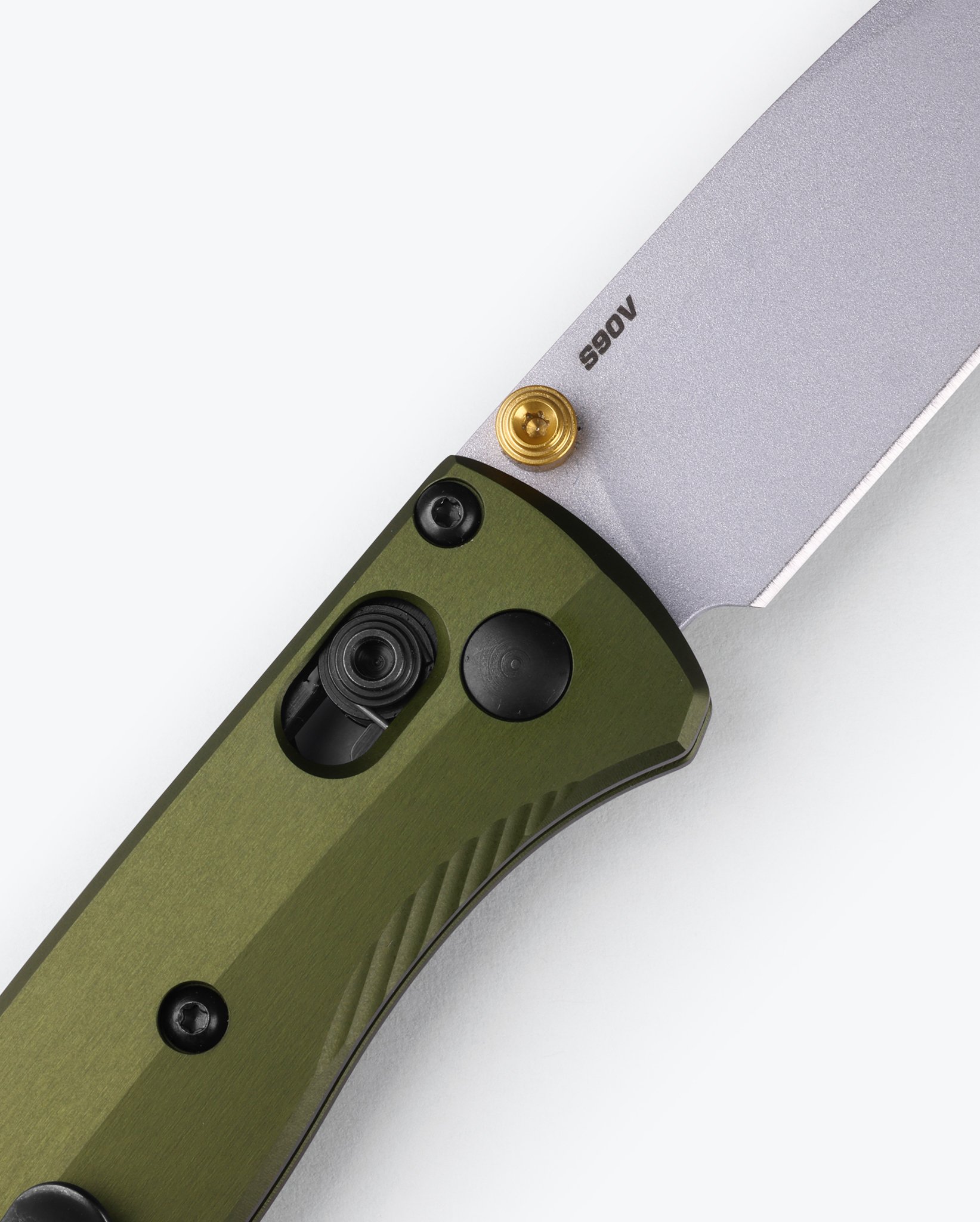 Benchmade Mini Bugout® Woodland Green Aluminium CPM-S90V Silver Çakı