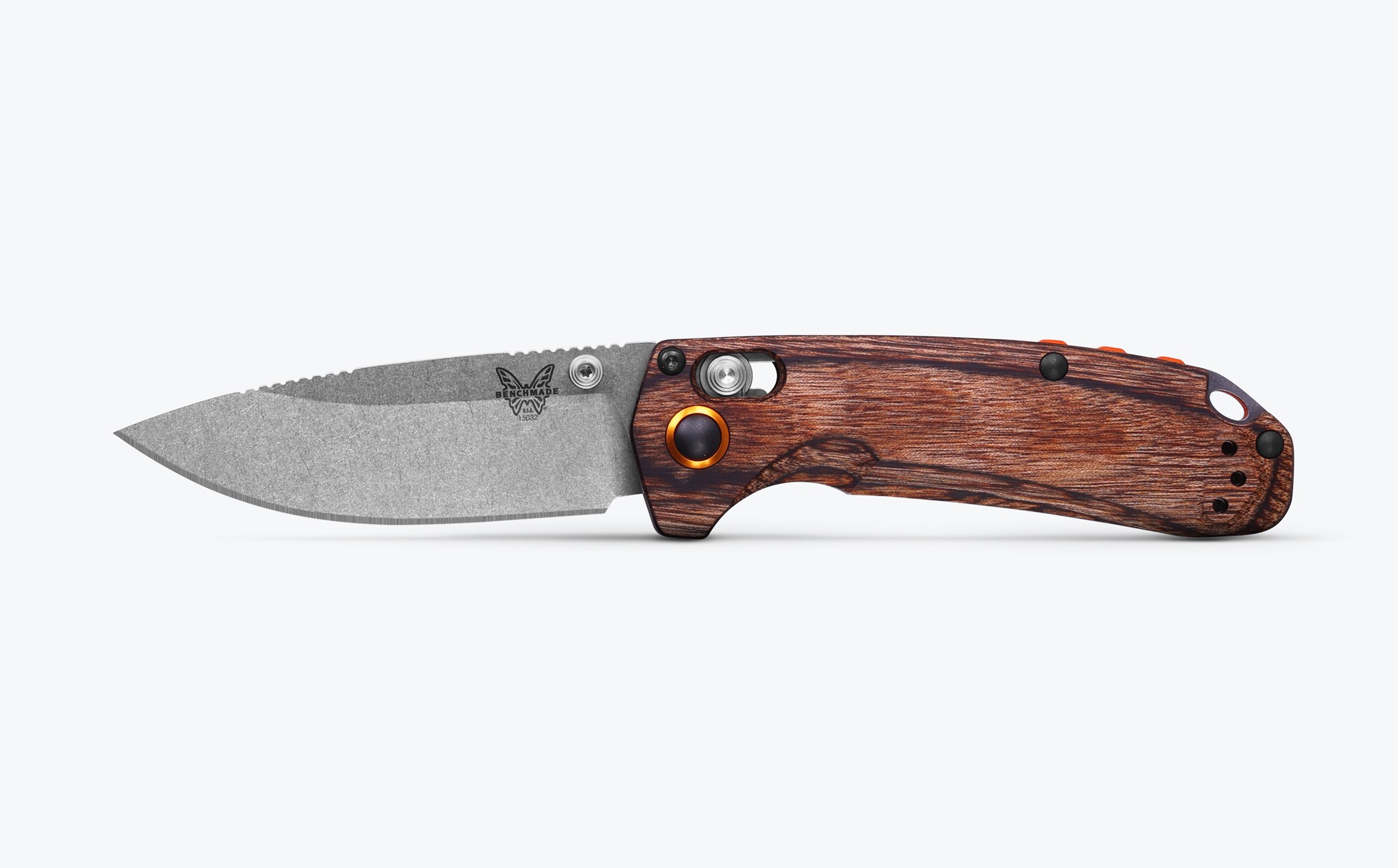 Benchmade North Fork Stabilized Wood Drop Point Çakı
