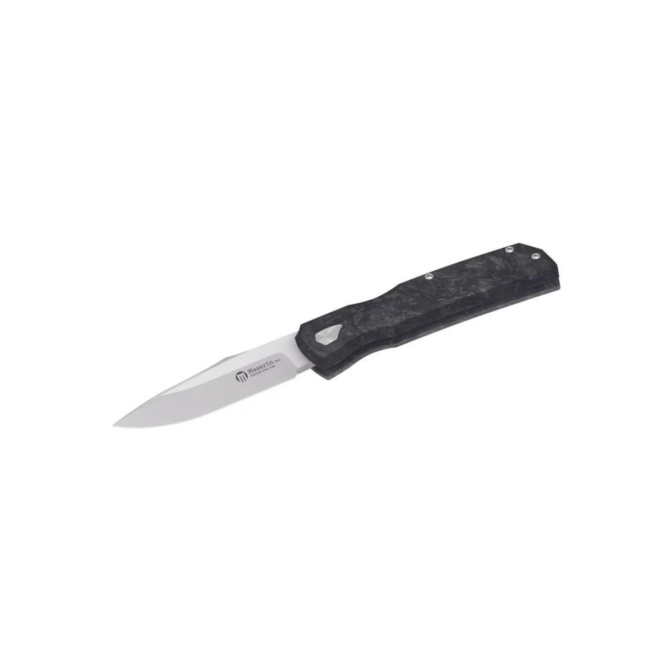 Maserin Power N690 Blade Black Fat Carbon Handle Çakı