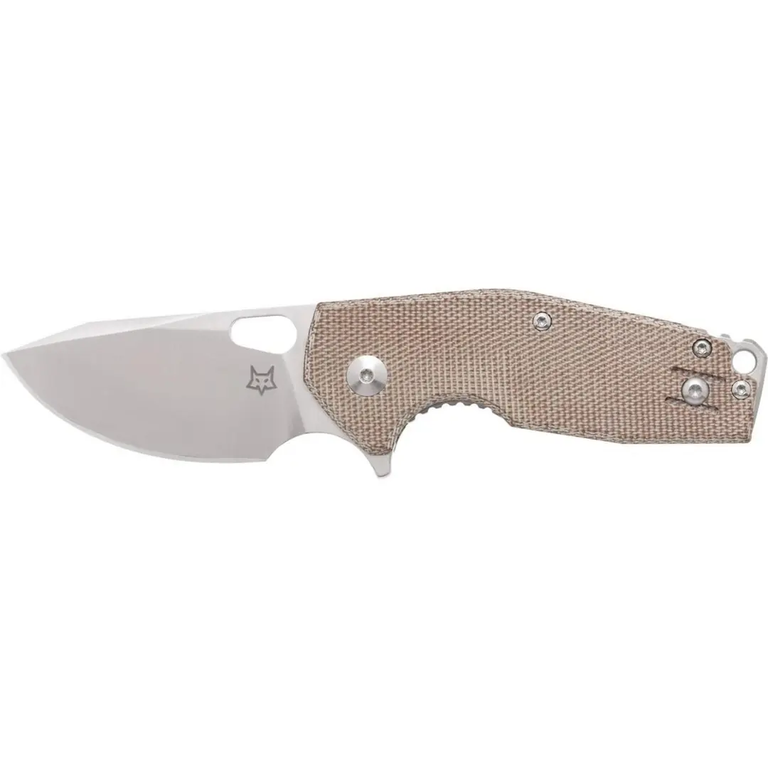 工芸品 Alfredo Barbine Fox Knives Suru M398 Natural Canvas Linerlock Çakı | Natureland