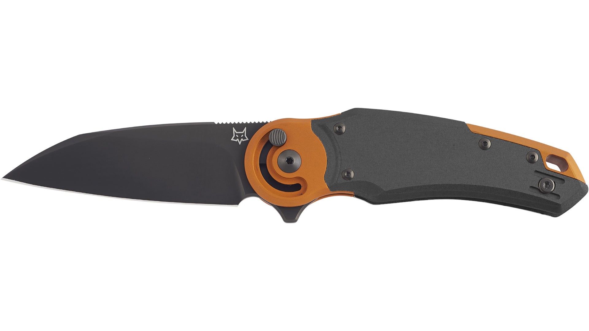 Fox Knives Metamorphosis B6 M390 Black Aluminium + Orange Aluminium Bolster Çakı