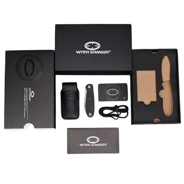 WithArmour® Professional FoldMuk² Carbon Fiber Damascus Çakı