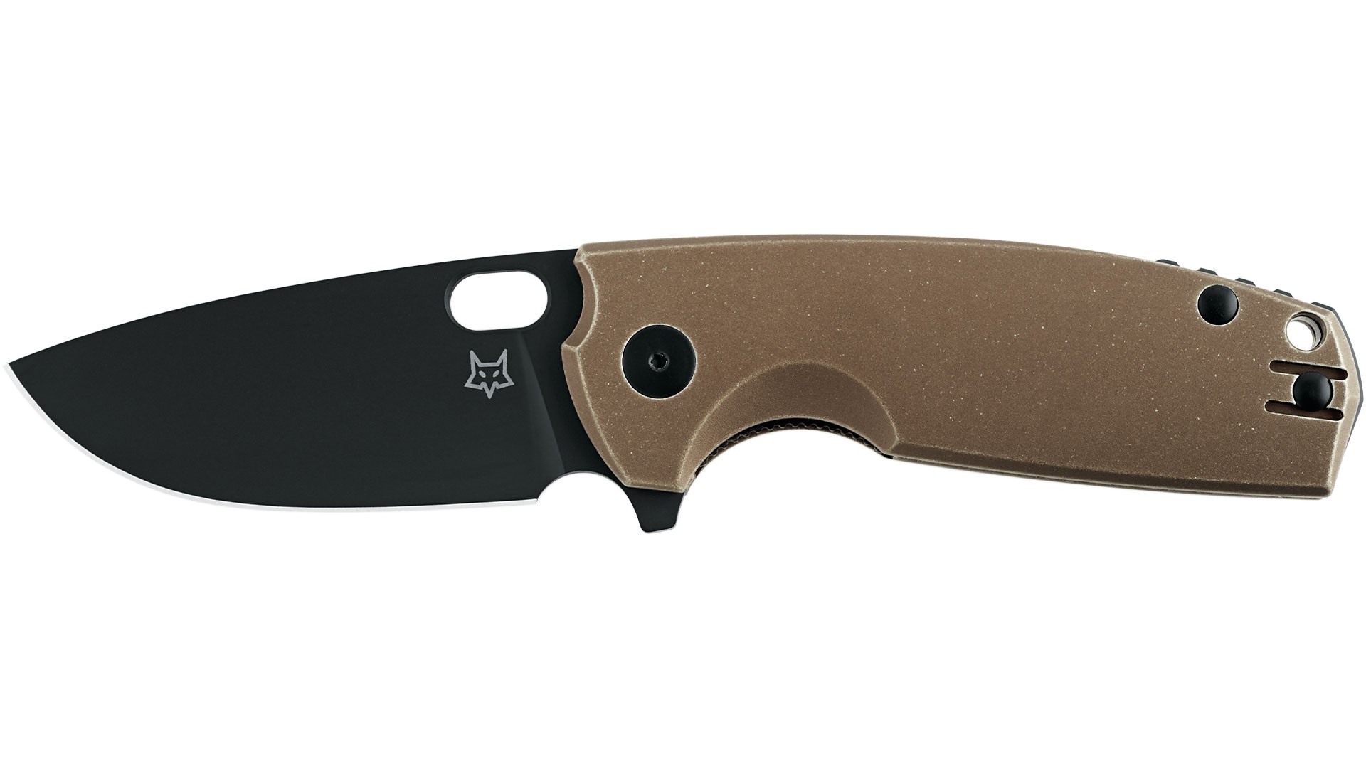 Fox Knives Core Top Shield Black Elmax Brown Aluminium Çakı