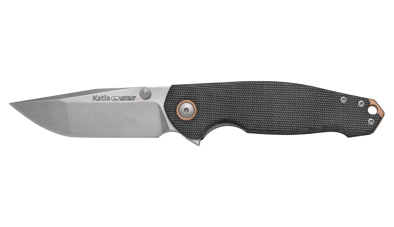 Viper Katla Black Canvas Stonewash M390 Çakı