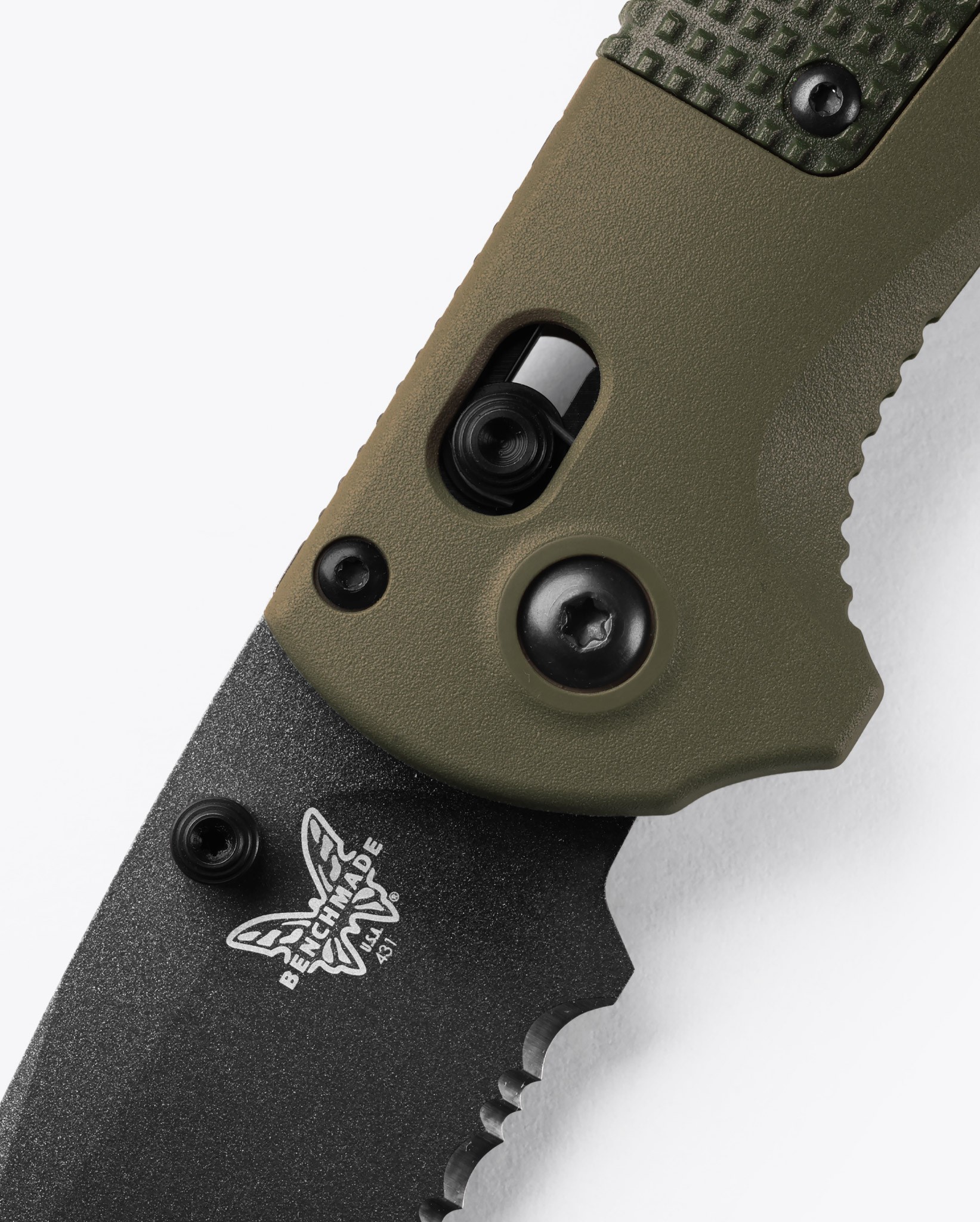 Benchmade Redoubt® Tanto Ranger Green & Forest Grivory® Serrated Cobalt Black Cerakote CPM-D2 Çakı