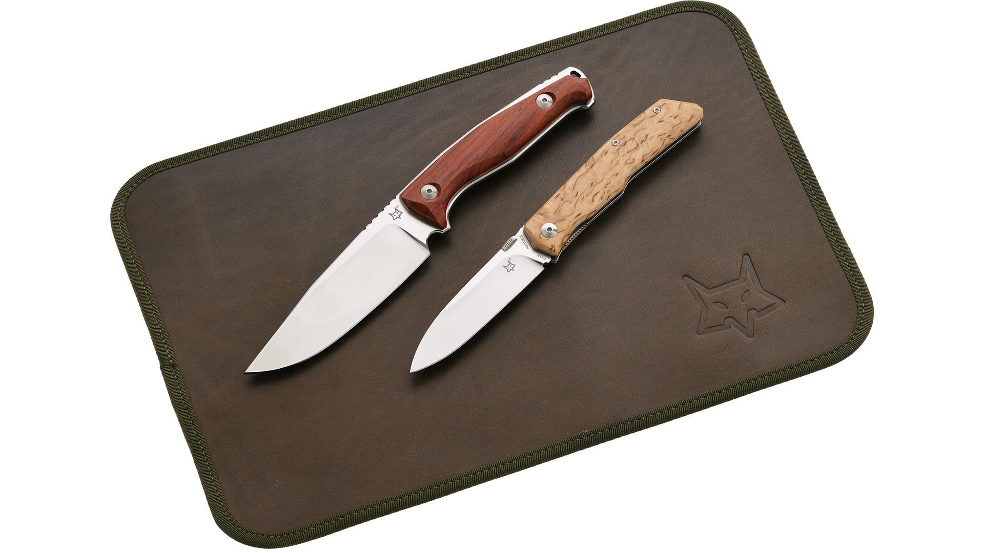 Fox Knives Knife Display Mat Green Leather