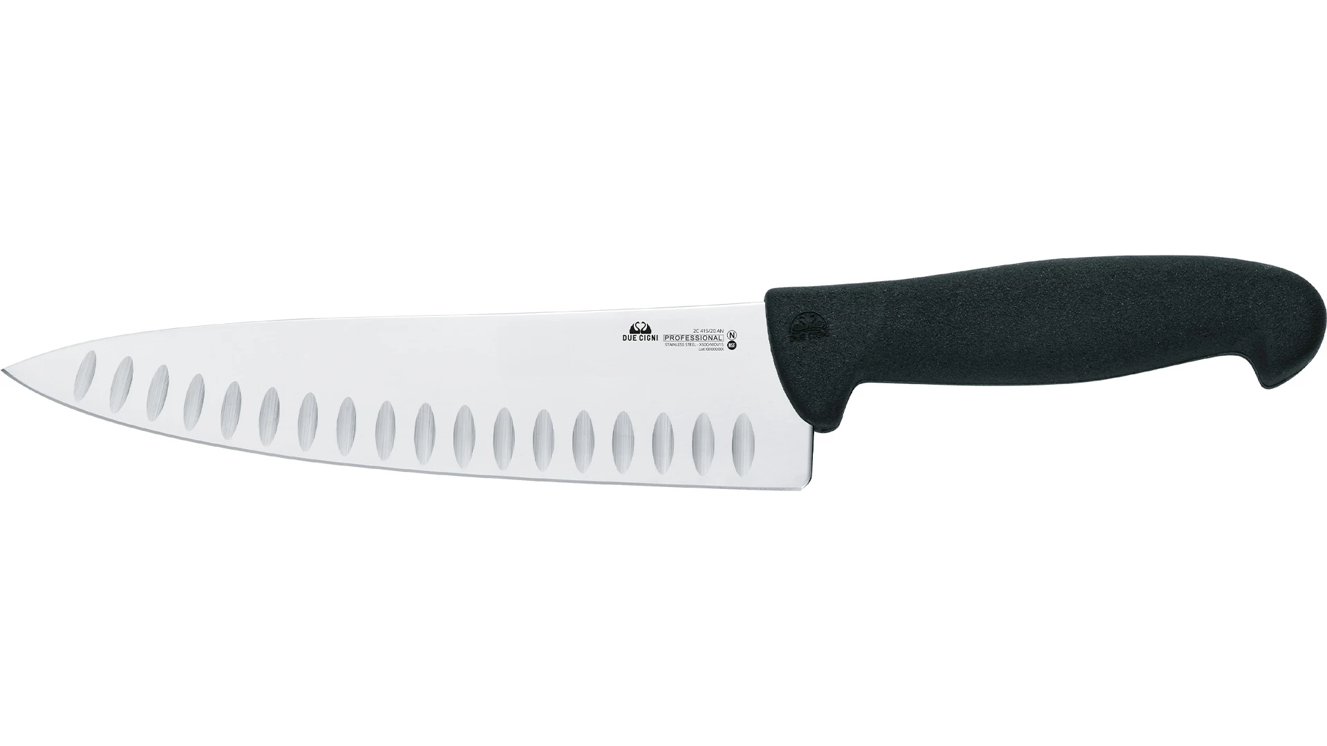 Due Cigni ''Professional'' 20 cm Nitro-B Chef Knife With Scallops
