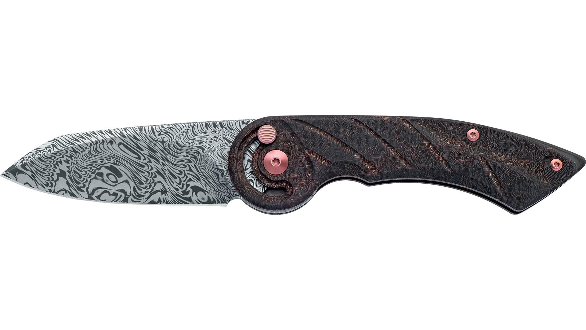 Fox Knives Radius Damascus Space Coral Fat Carbon Çakı