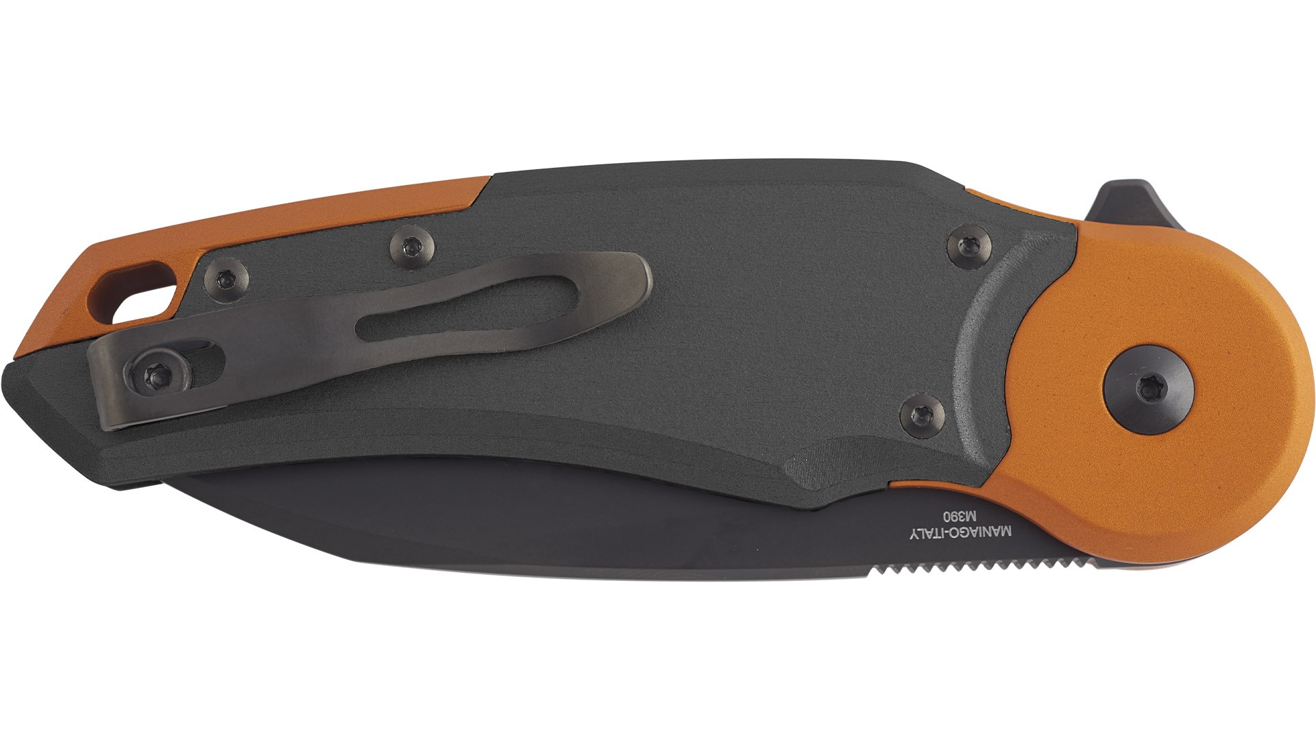 Fox Knives Metamorphosis B6 M390 Black Aluminium + Orange Aluminium Bolster Çakı