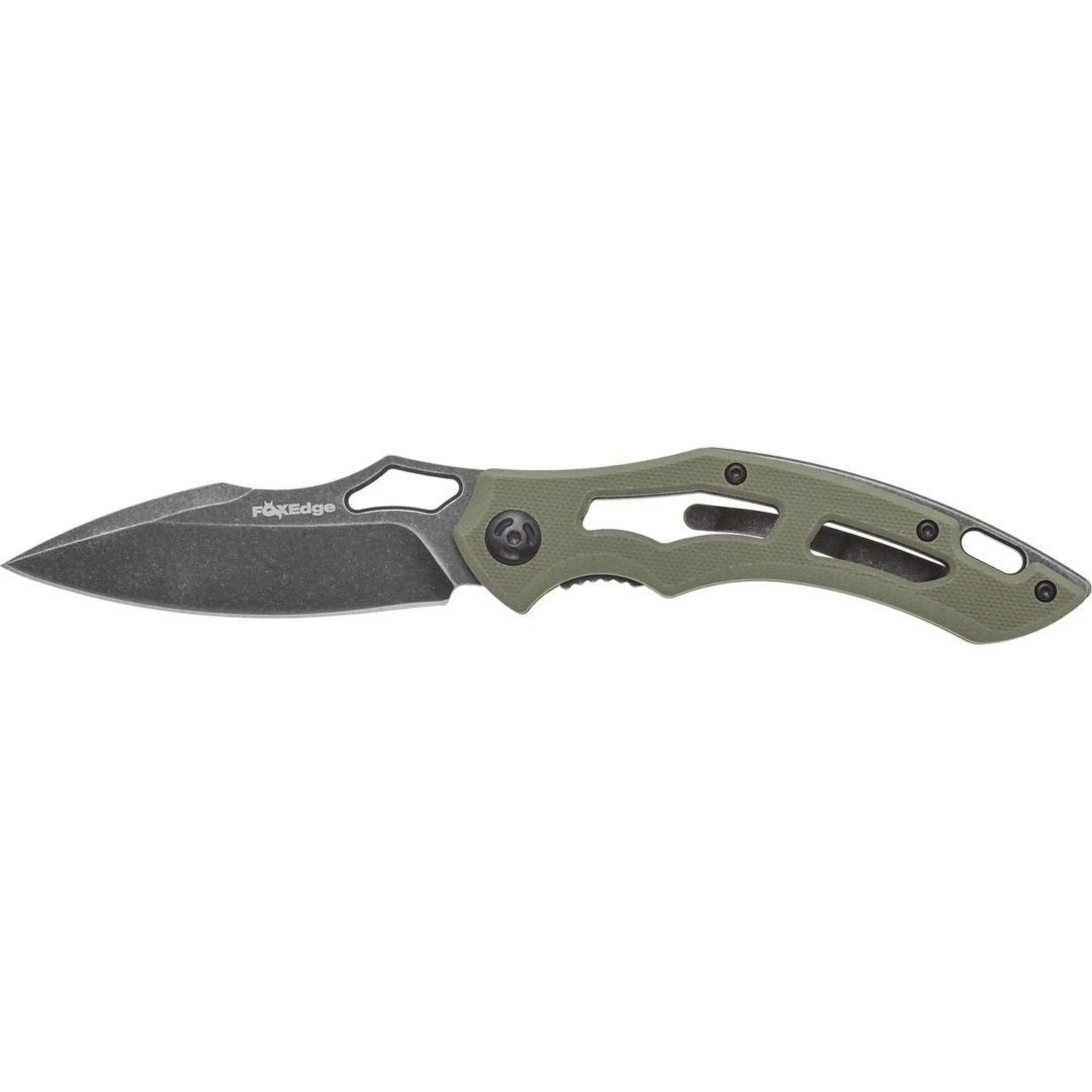 Fox Edge Sparrow Black Blade Skeleton OD Green G10 Çakı