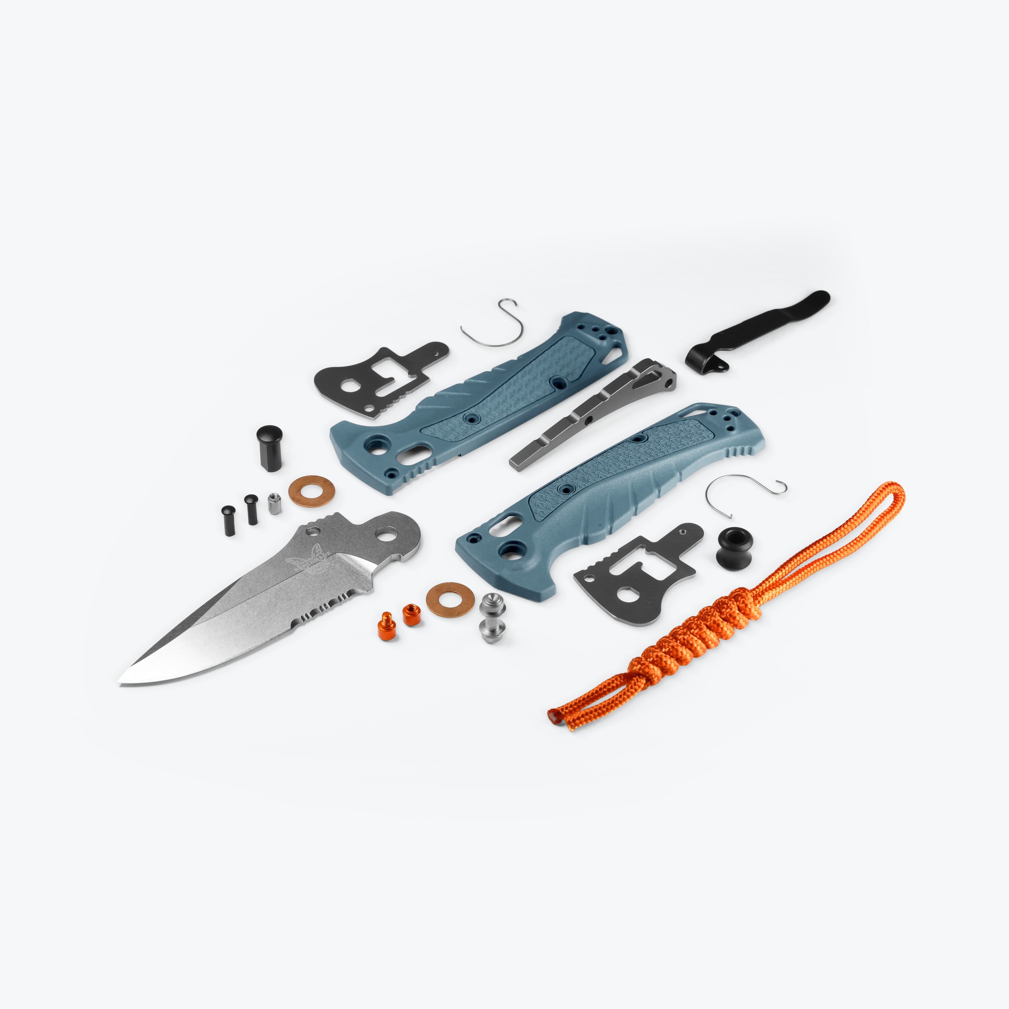 Benchmade Mini Adira™ Depth Blue Grivory® Serrated Magnacut Çakı 