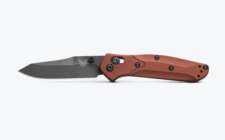 Benchmade Mini Osborne Reverse Tanto Burnt Copper Aluminum Battlewash Magnacut Çakı