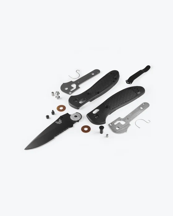 Benchmade Griptilian® Black Grivory® Serrated Drop Point Black Çakı