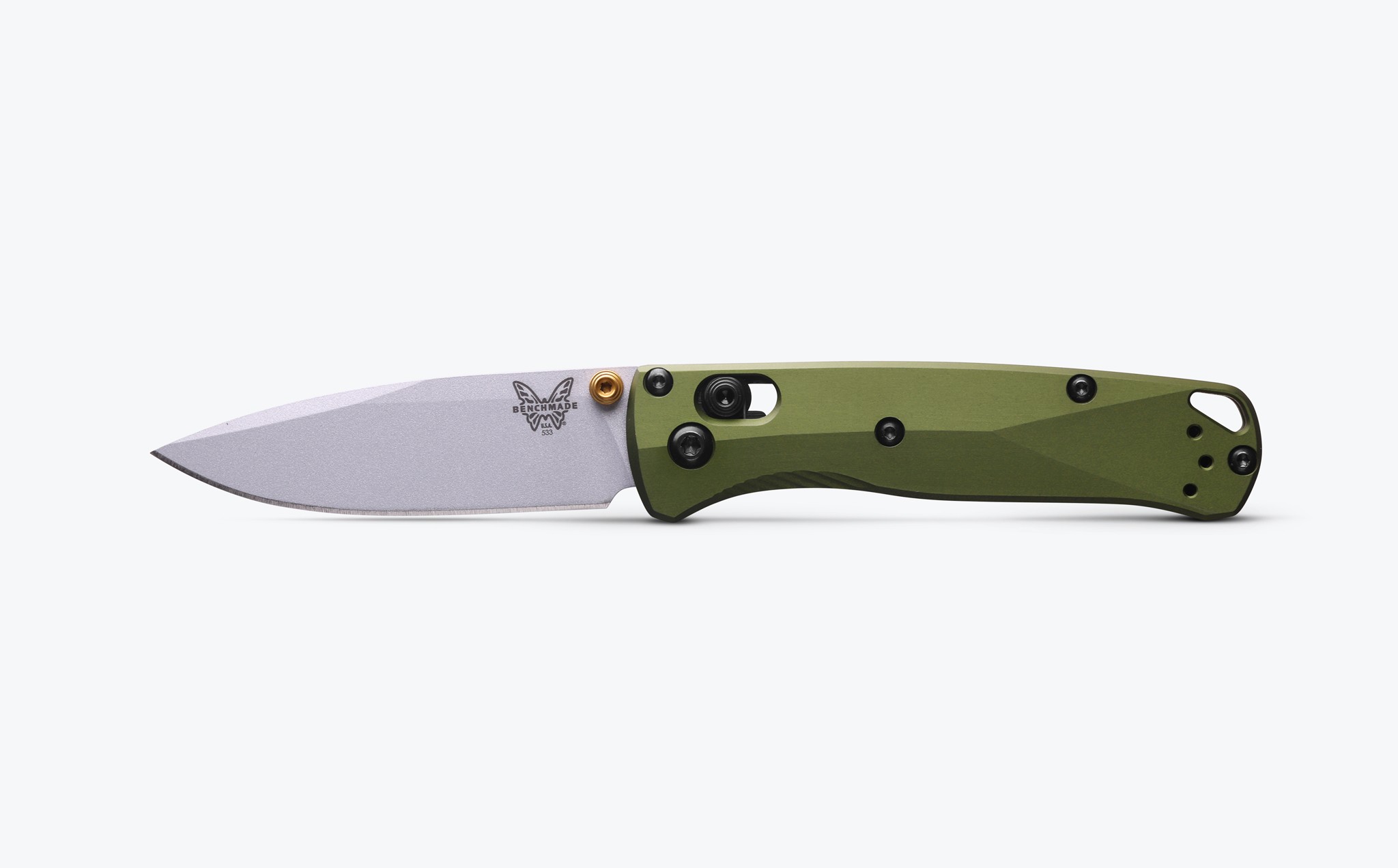 Benchmade Mini Bugout® Woodland Green Aluminium CPM-S90V Silver Çakı