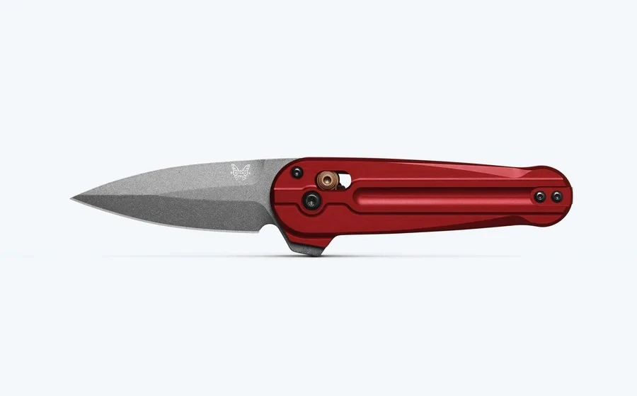 Benchmade Lowden Phoenix Red Aluminium Gray Cerokote M390 Çakı
