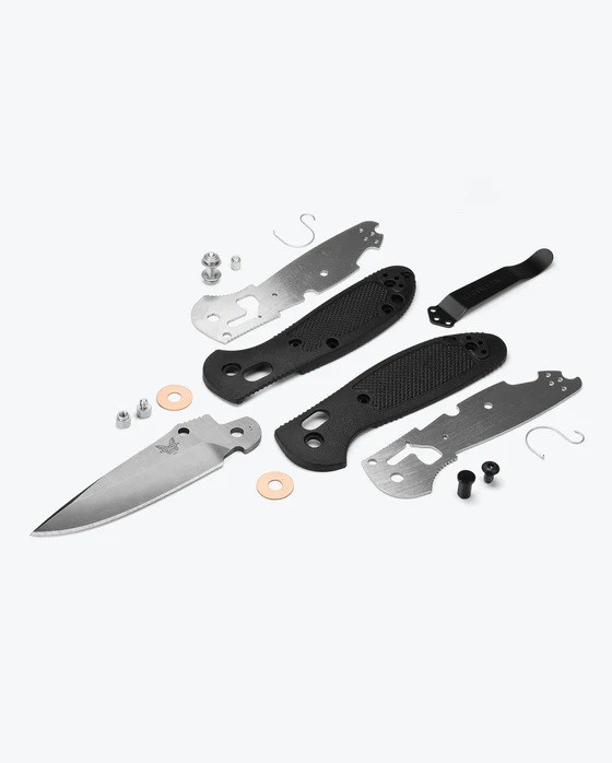 Benchmade Mini Griptilian® Black Grivory® Drop Point Çakı