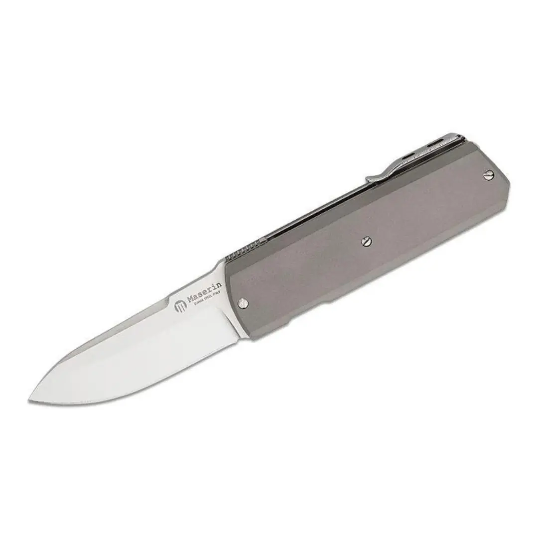 Maserin Silver Elmax Blade Titanium Handle Çakı | Natureland