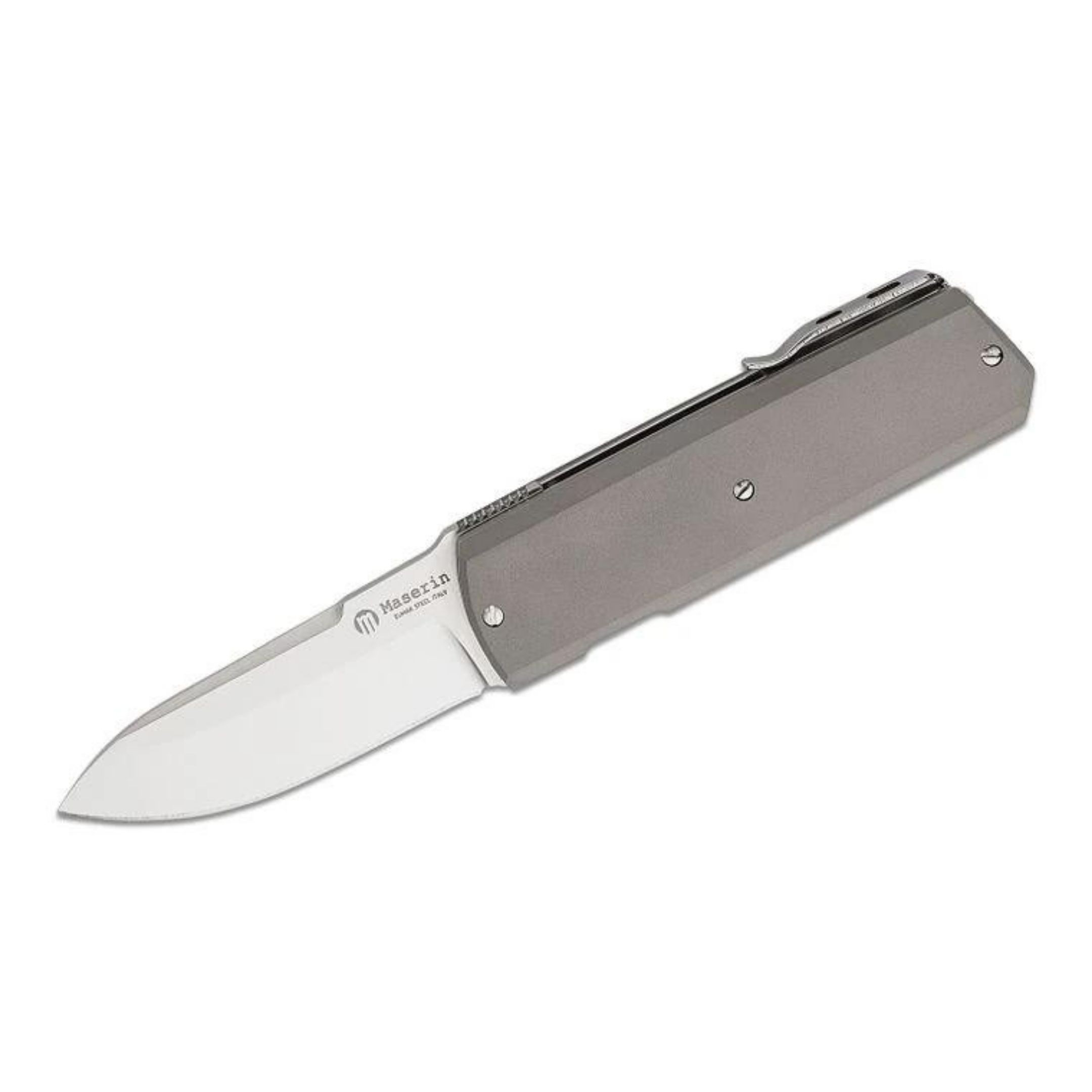 Maserin Silver Elmax Blade Titanium Handle Çakı