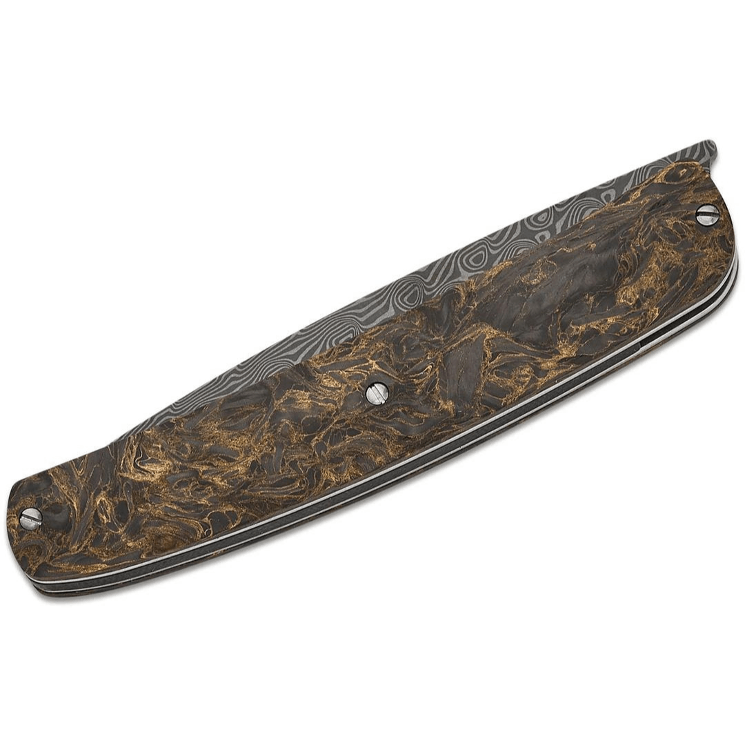 Maserin Mini-Gourmet Damascus Blade Gold Fat Carbon Handle Çakı
