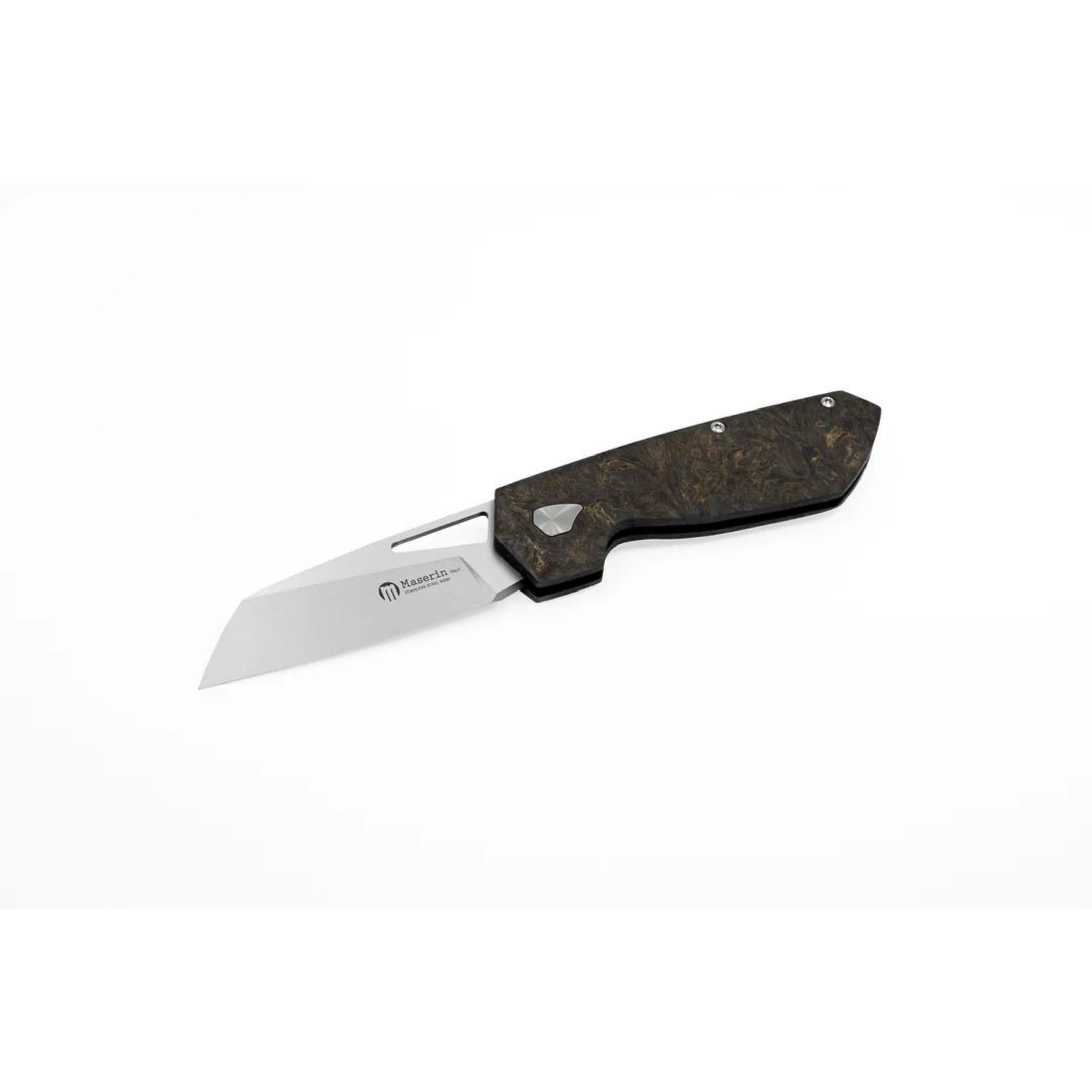 Maserin W2 Knife M390 Blade Gold Fat Carbon Handle Çakı