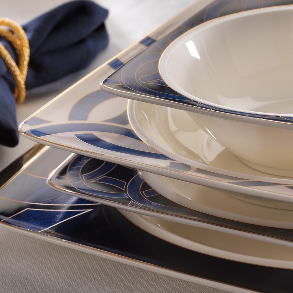 Schafer Glamor Blue Line Yemek Takımı-60 Parça Mavi