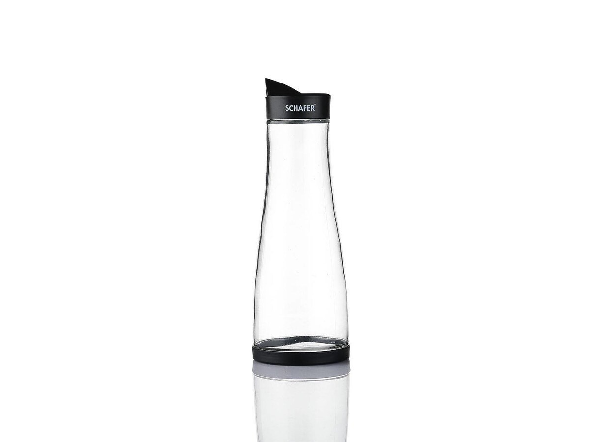 Scahfer Clark Cam Sürahi 1000 Ml 2 Parça Siyah